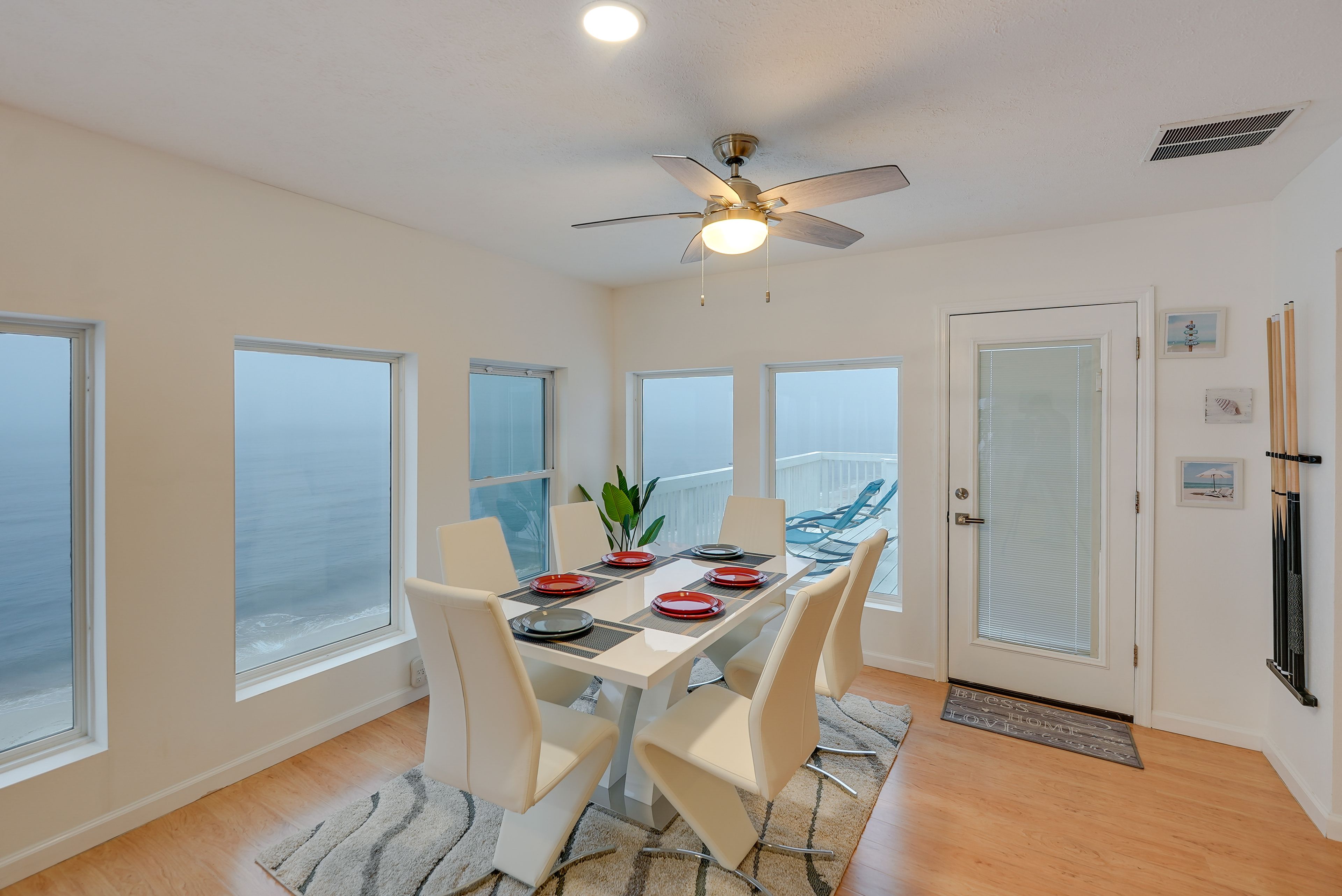 Sunroom | Main Level | Pool Table | 6-Person Dining Table