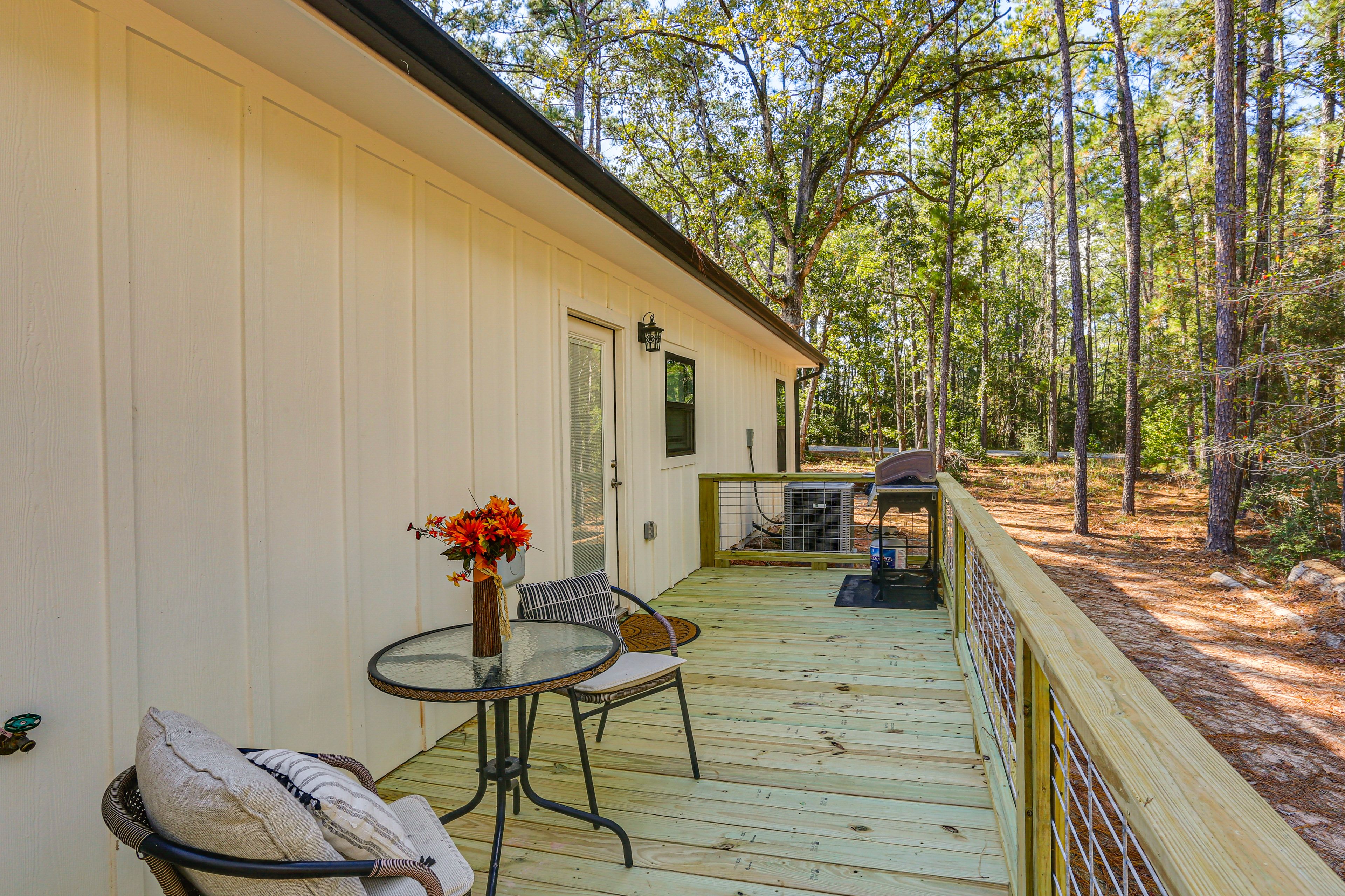 Furnished Deck | Gas Grill | Single-Story Home