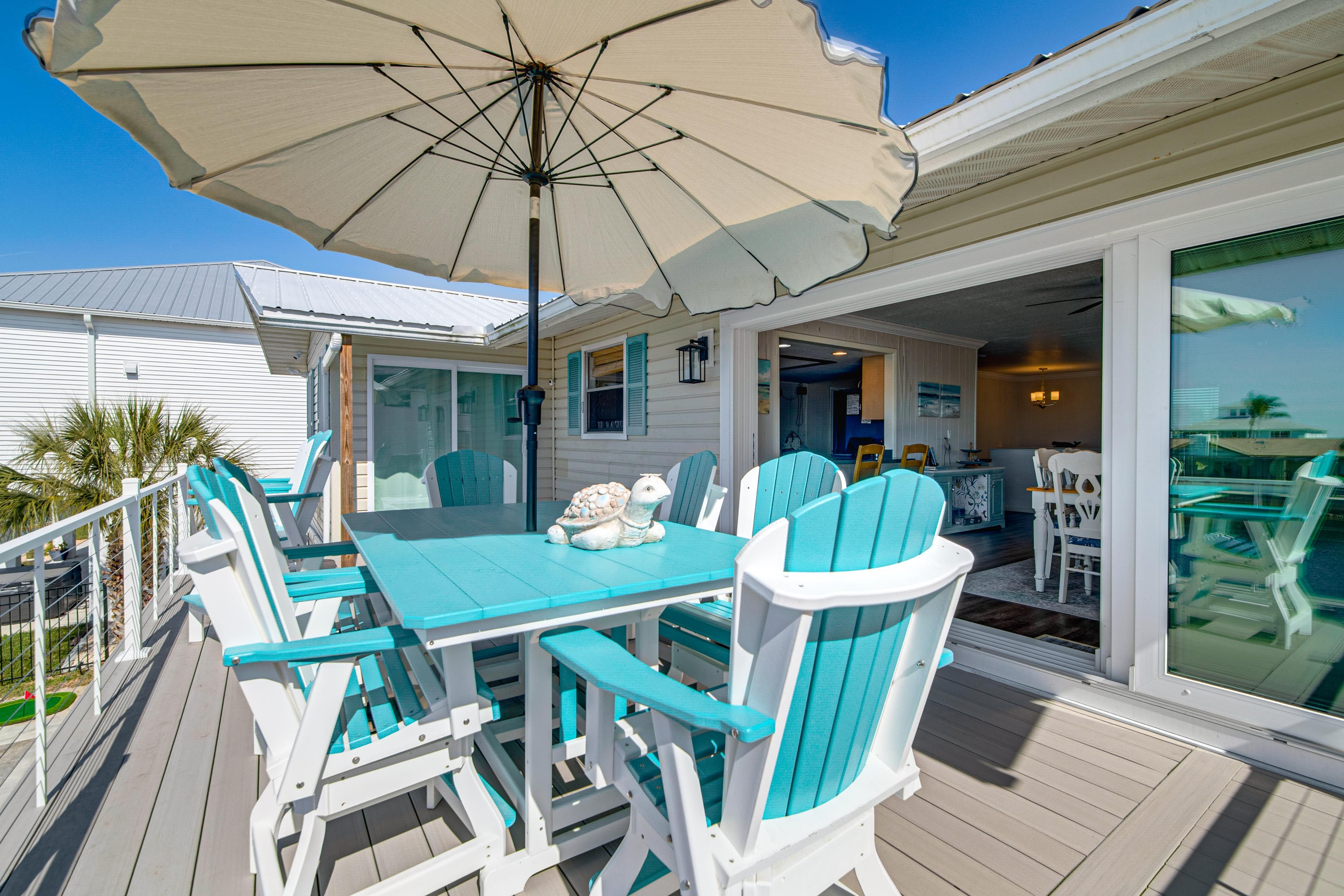 Furnished Deck | Outdoor Dining | Water Views