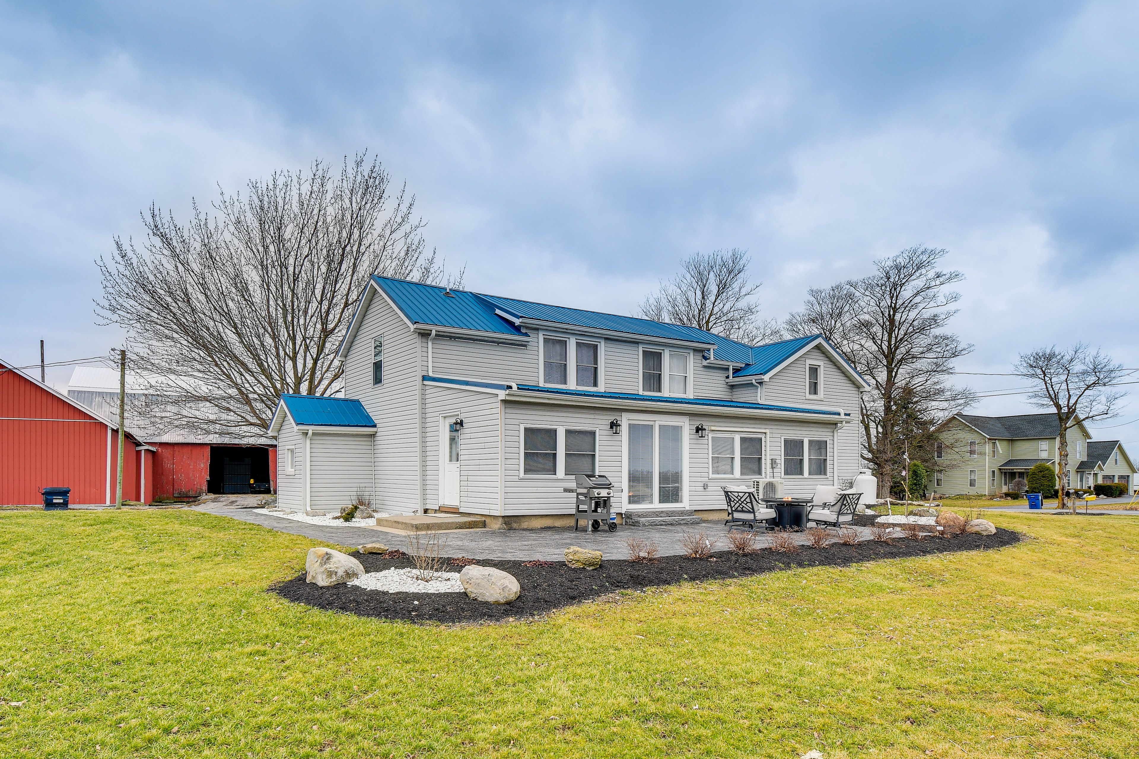 Patio | Gas Grill | Gas Fire Pit | Farmland Views