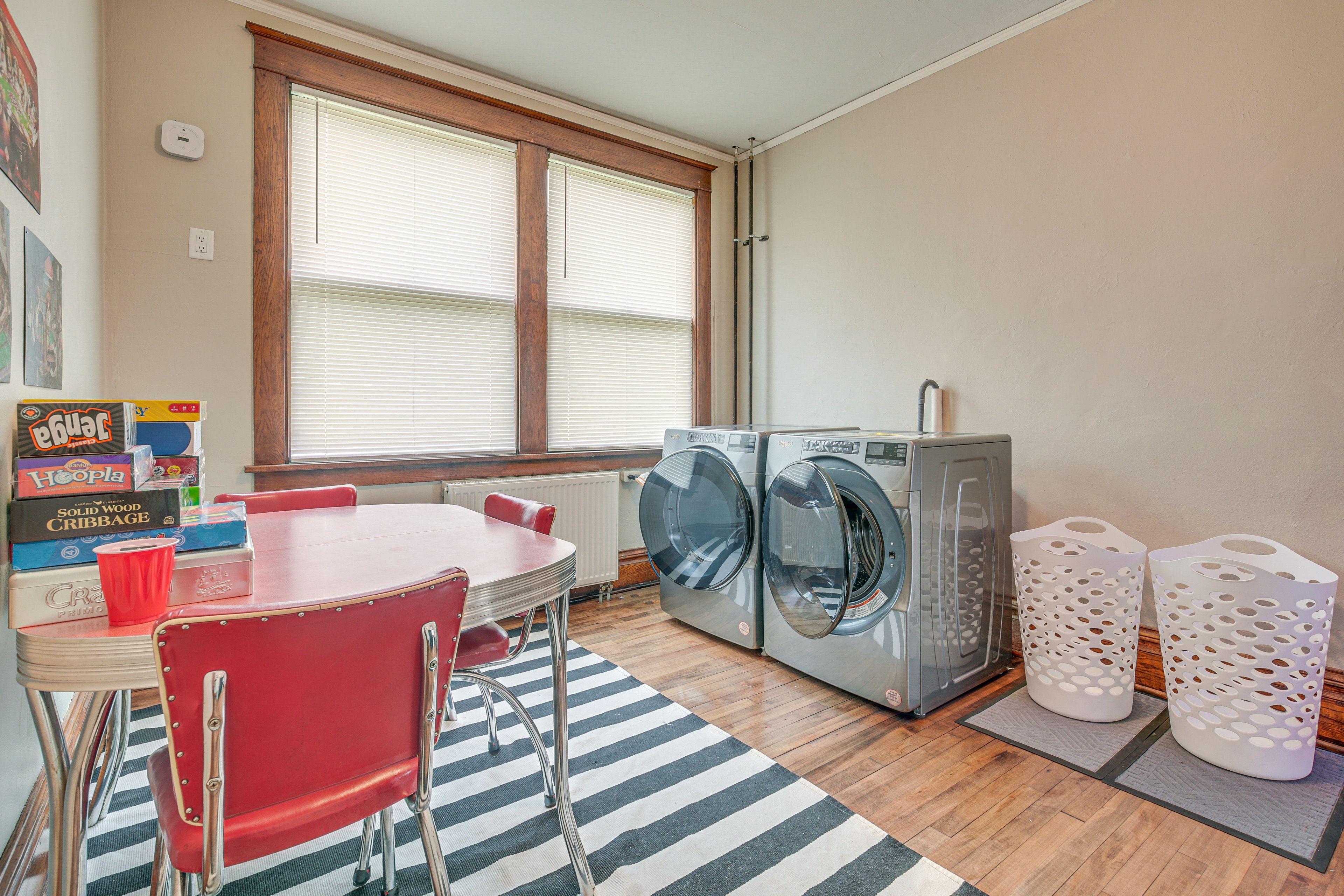 Laundry Room | Washer + Dryer | Board Games