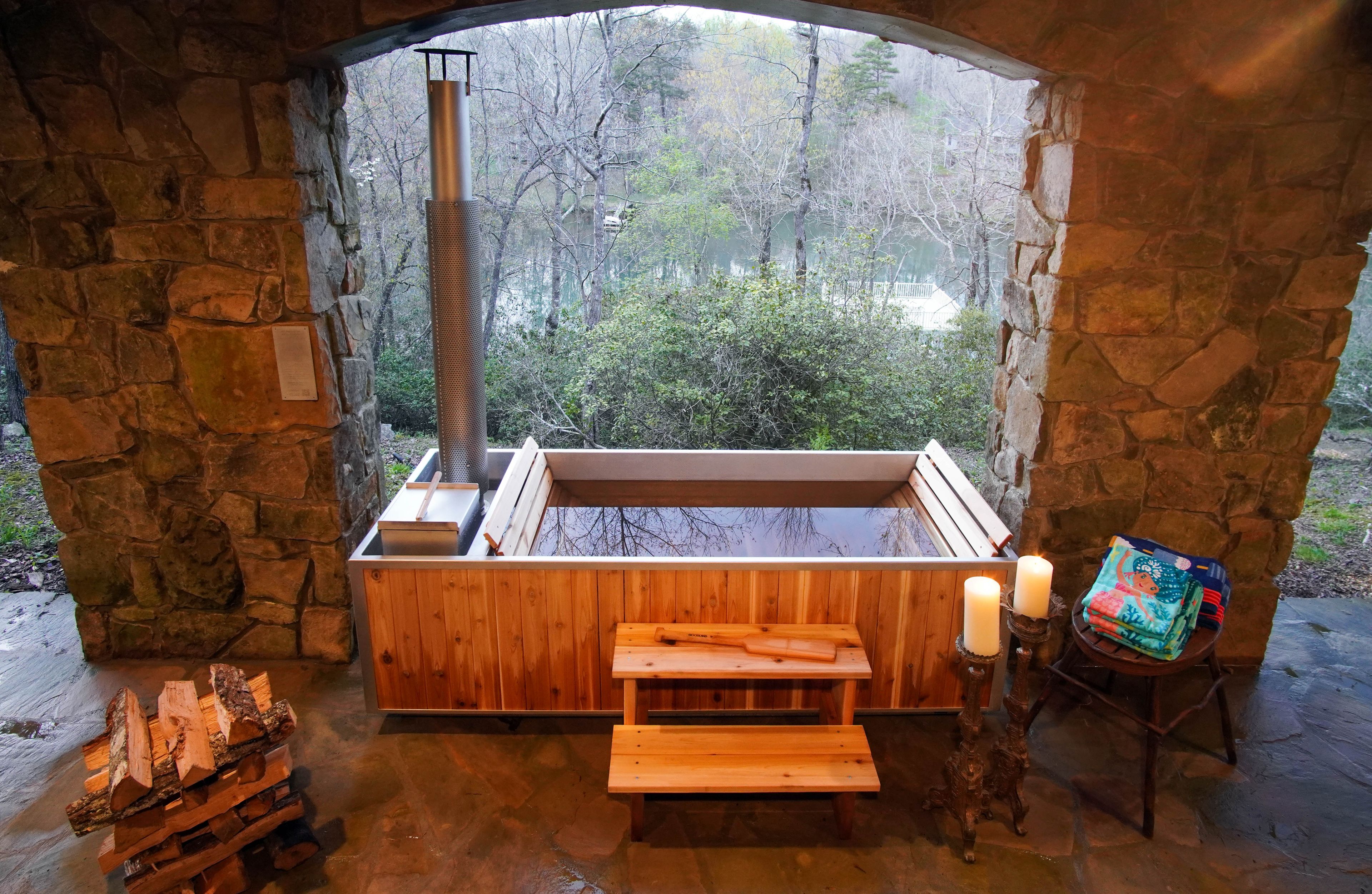 Wood-Burning Hot Tub