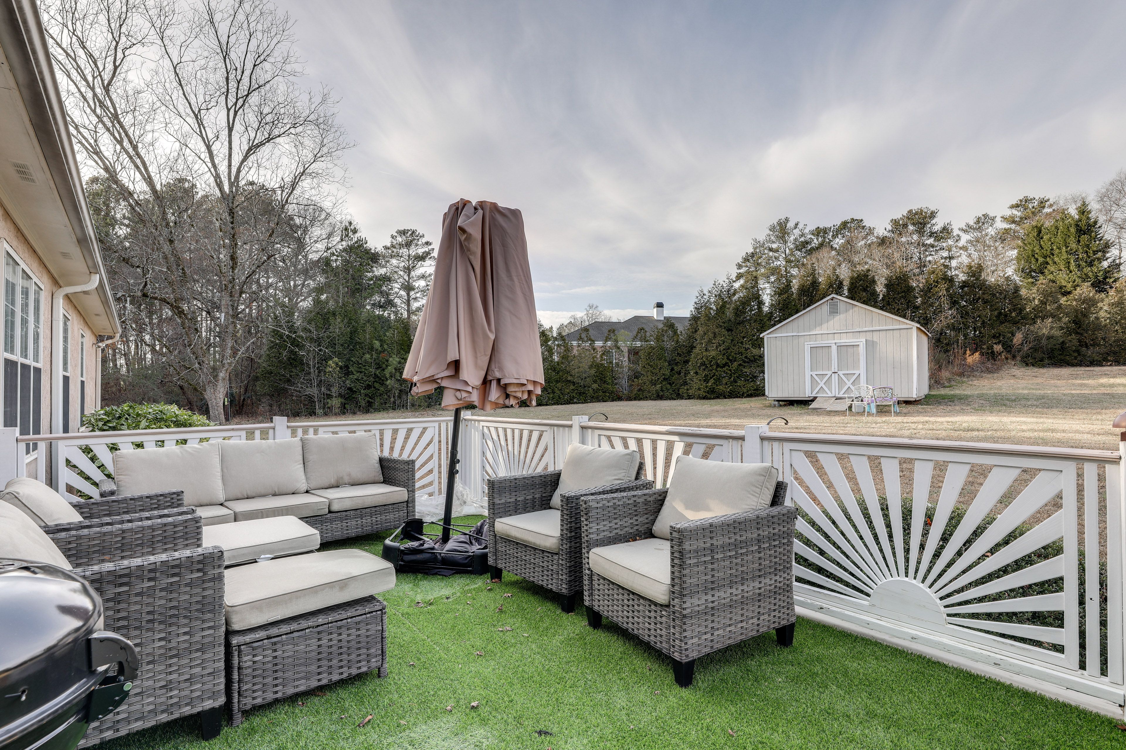 Deck | Charcoal Grill | Spacious Yard