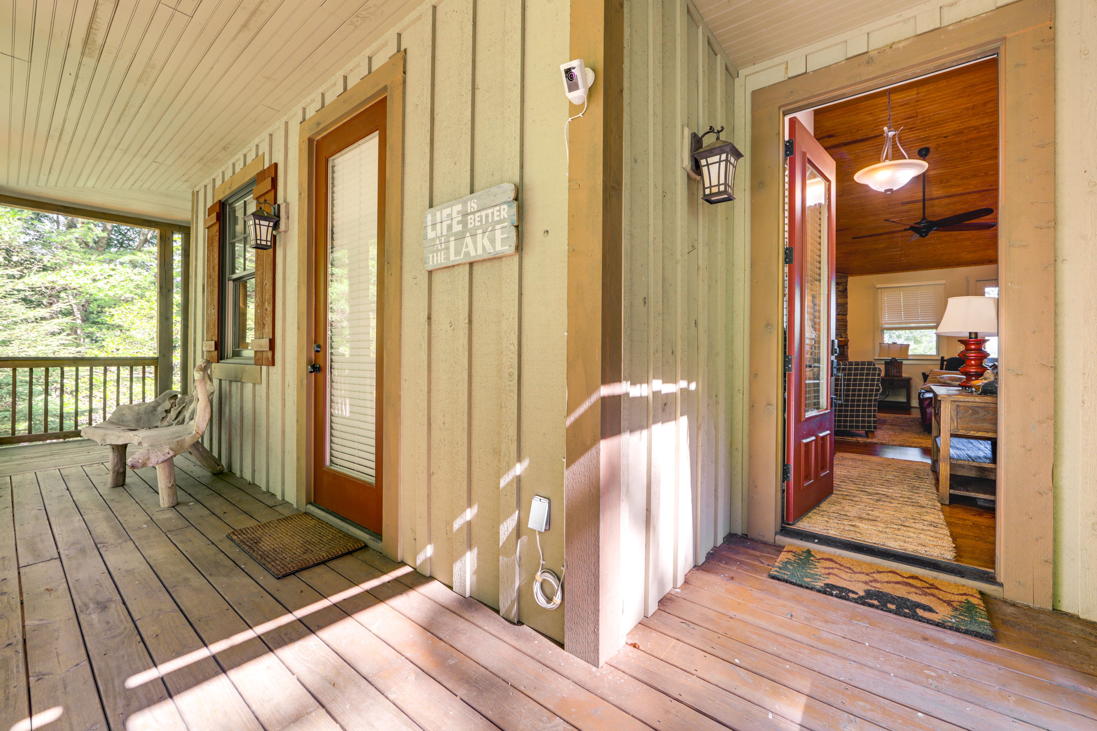Cottage Entrance | 1 Exterior Security Camera (Facing Out) | Keyless Entry