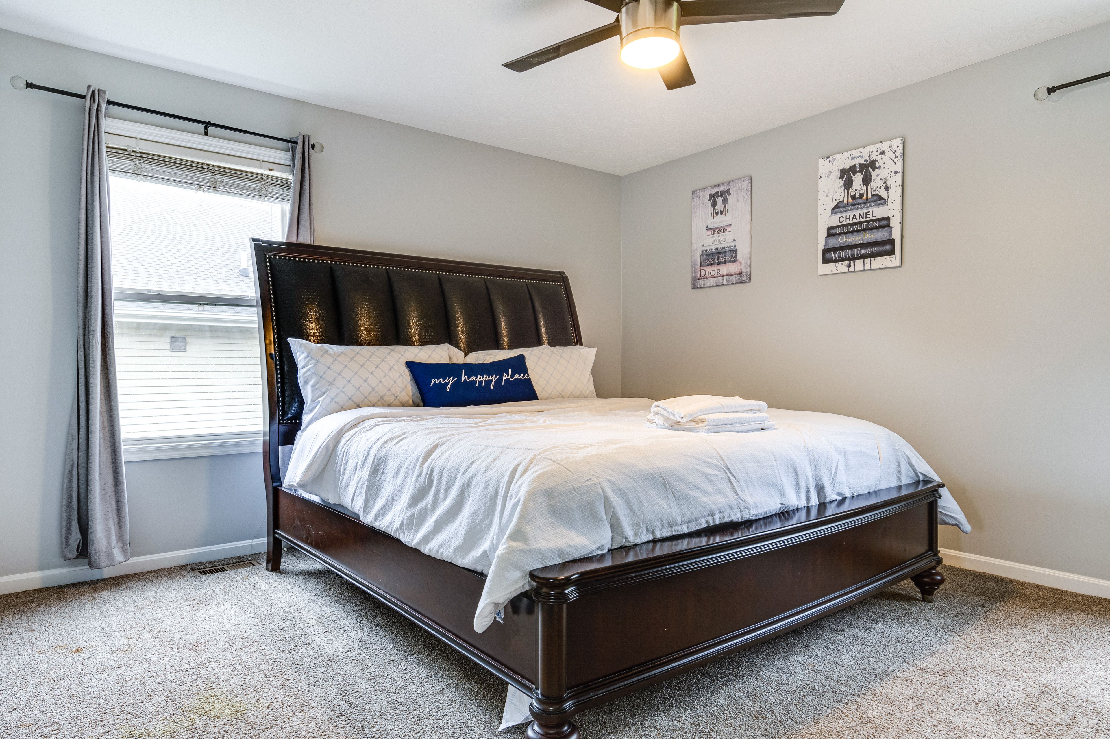 Bedroom 1 | King Bed | Linens Provided | Adjustable Frame | Smart TV | En-Suite