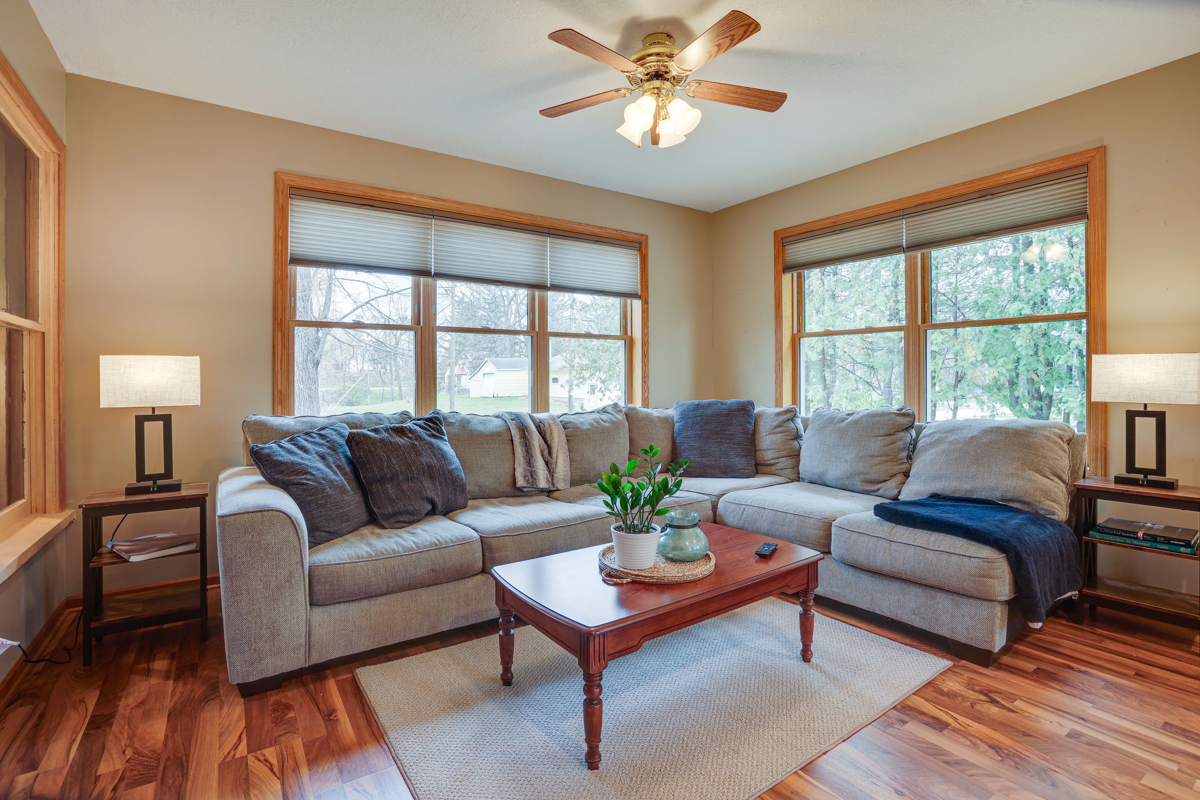 Pepin Vacation Rental | 4BR | 1.5BA | Stairs to Enter | 1,879 Sq Ft