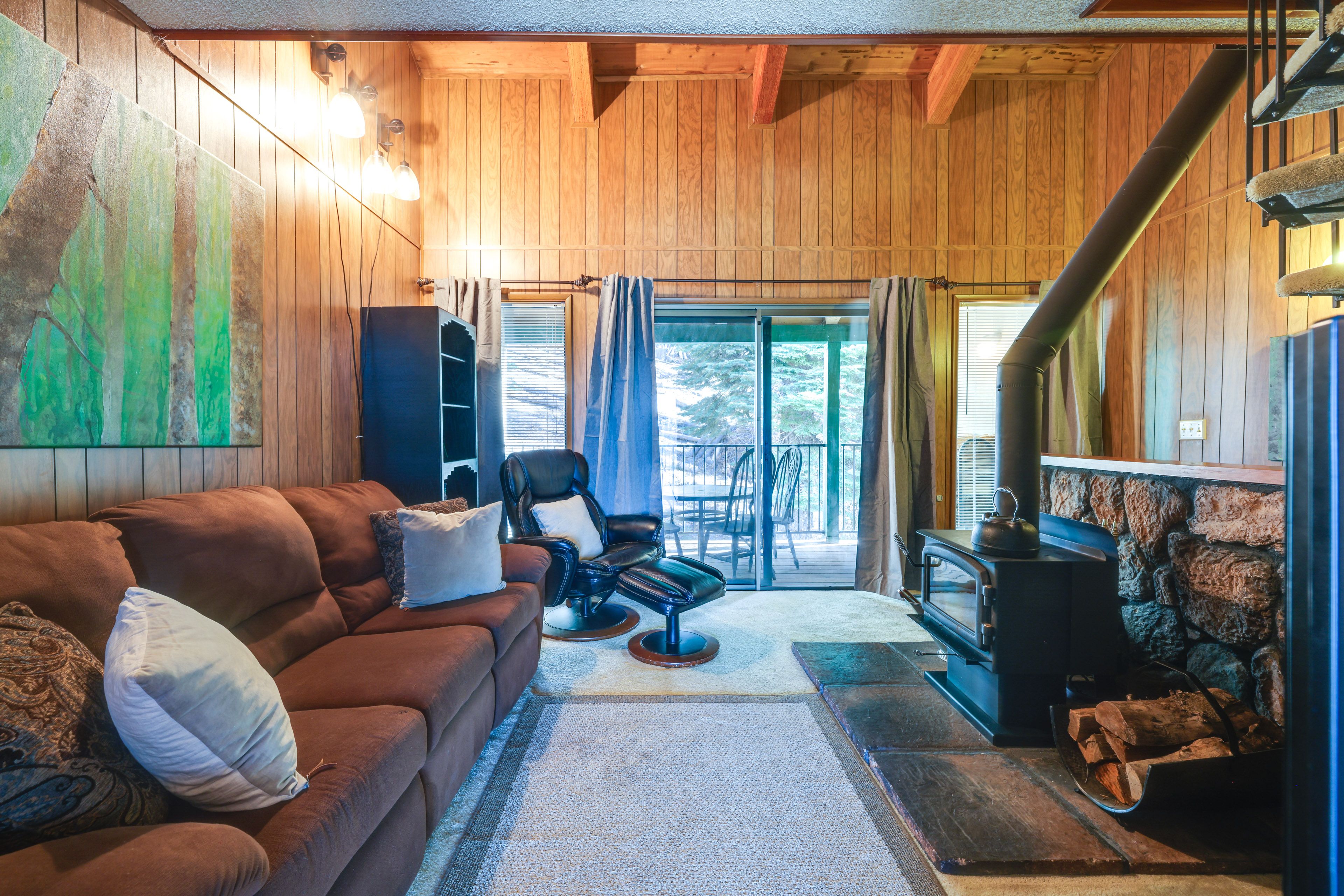 Living Room | Wood-Burning Stove | Books