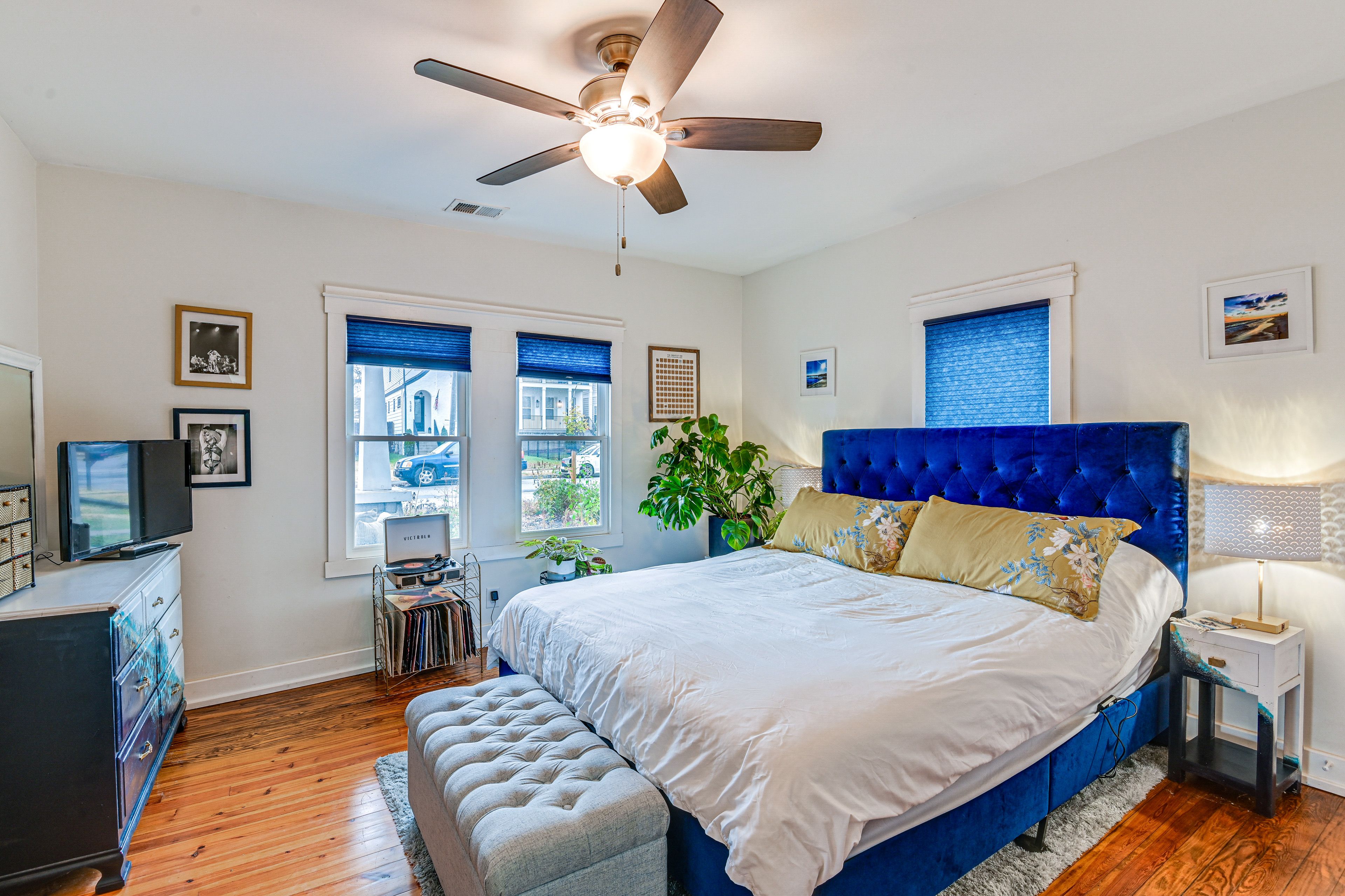 Bedroom 1 | California King Bed | Linens Provided | Smart TV | Gas Fireplace