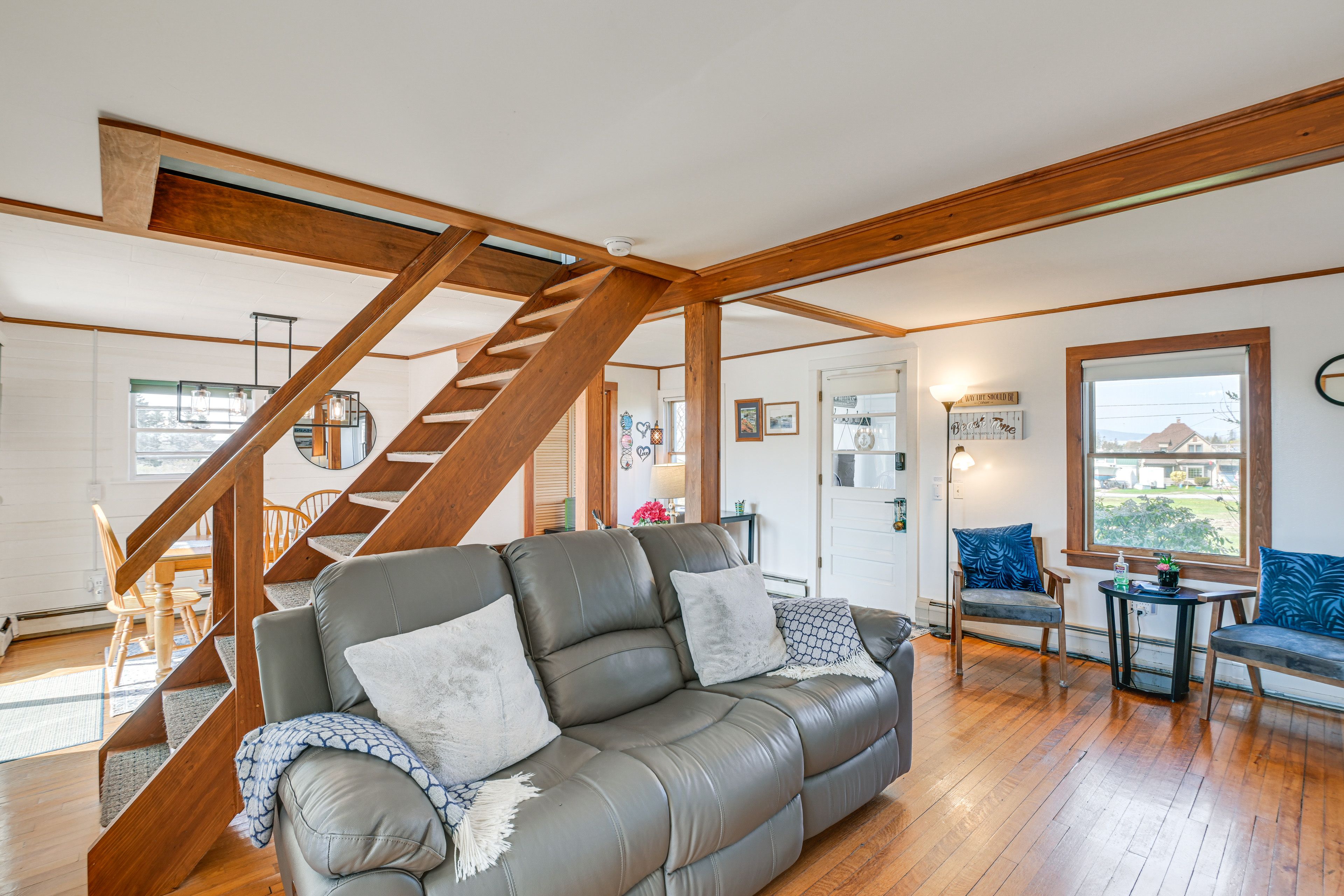 Lower Living Area | Wood-Burning Stove | 1st Floor