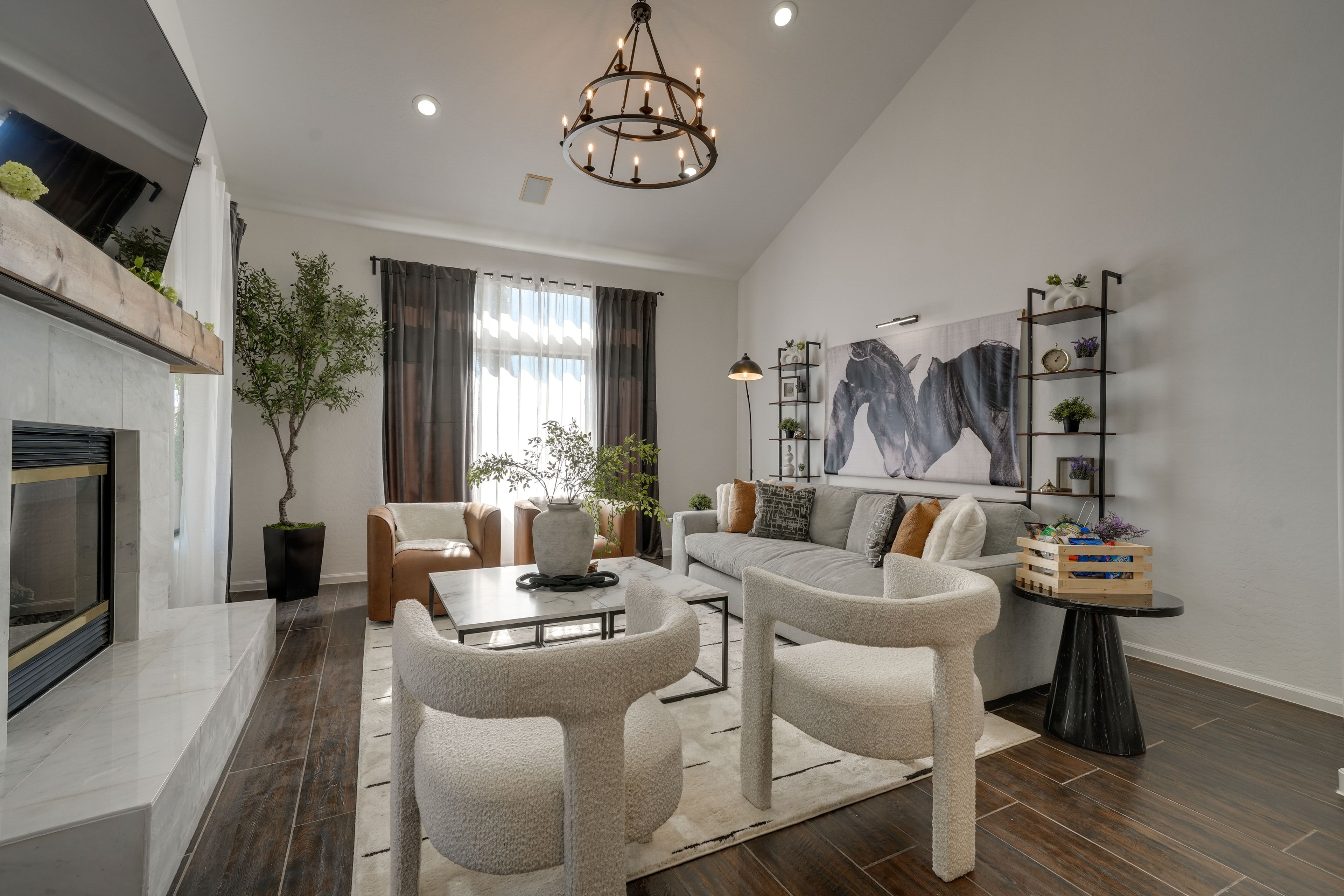 Living Room | 1st Floor | Fireplace | Smart TV