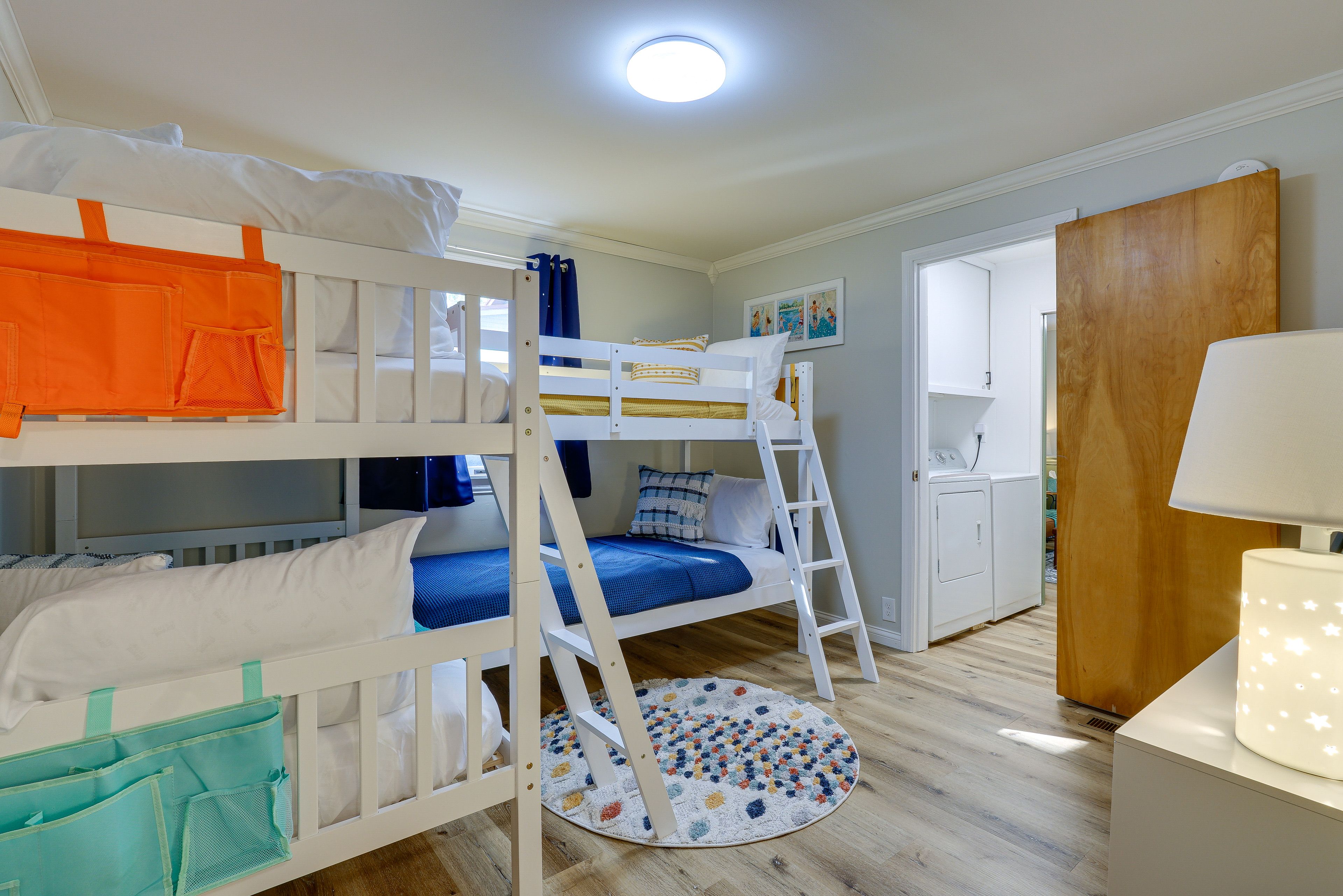 Bedroom 2 | 2 Twin Bunk Beds | Hangers
