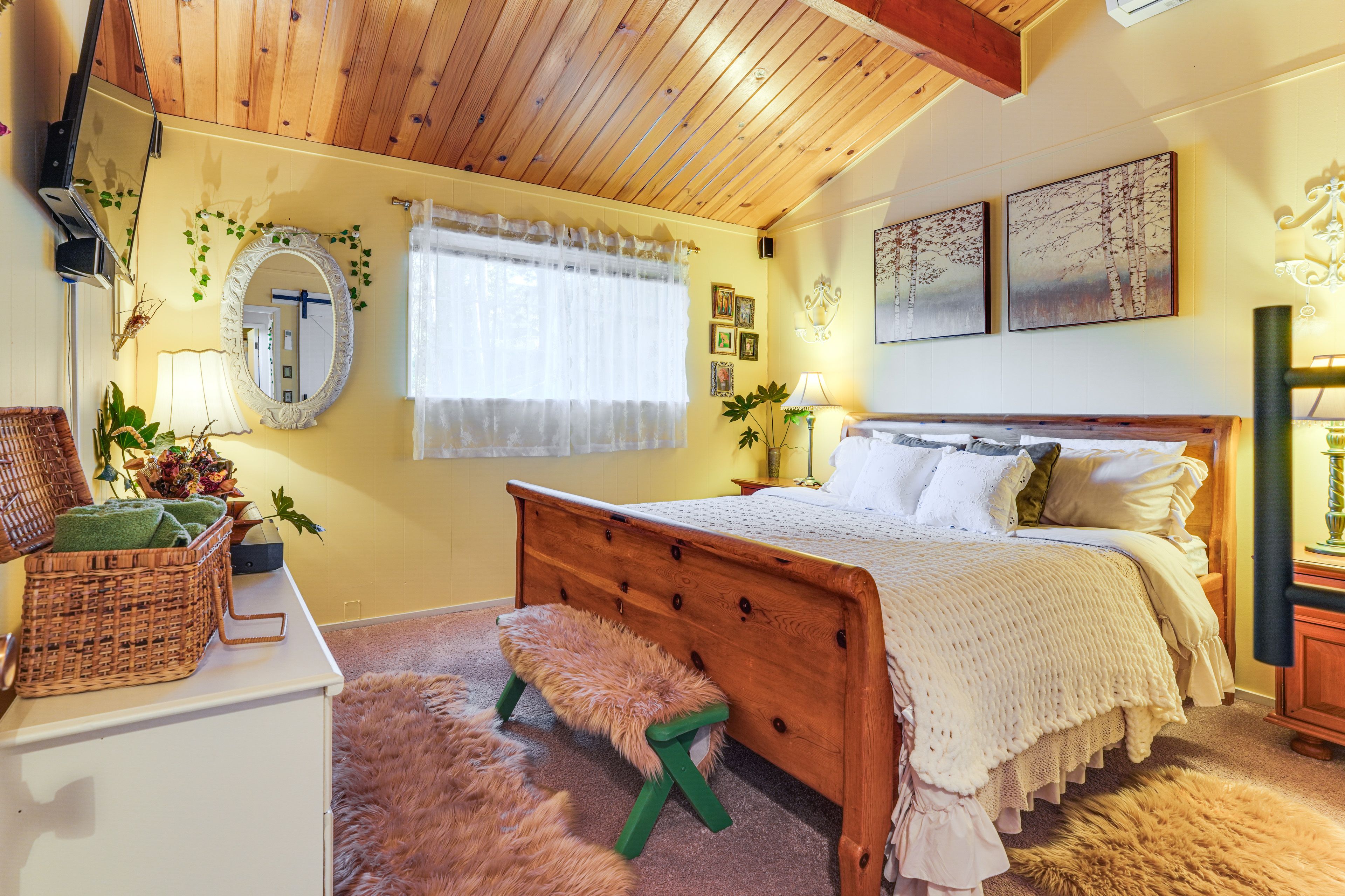 Bedroom 1 (Cottage Core) | 2nd Floor | King Bed | Smart TV | Surround Sound