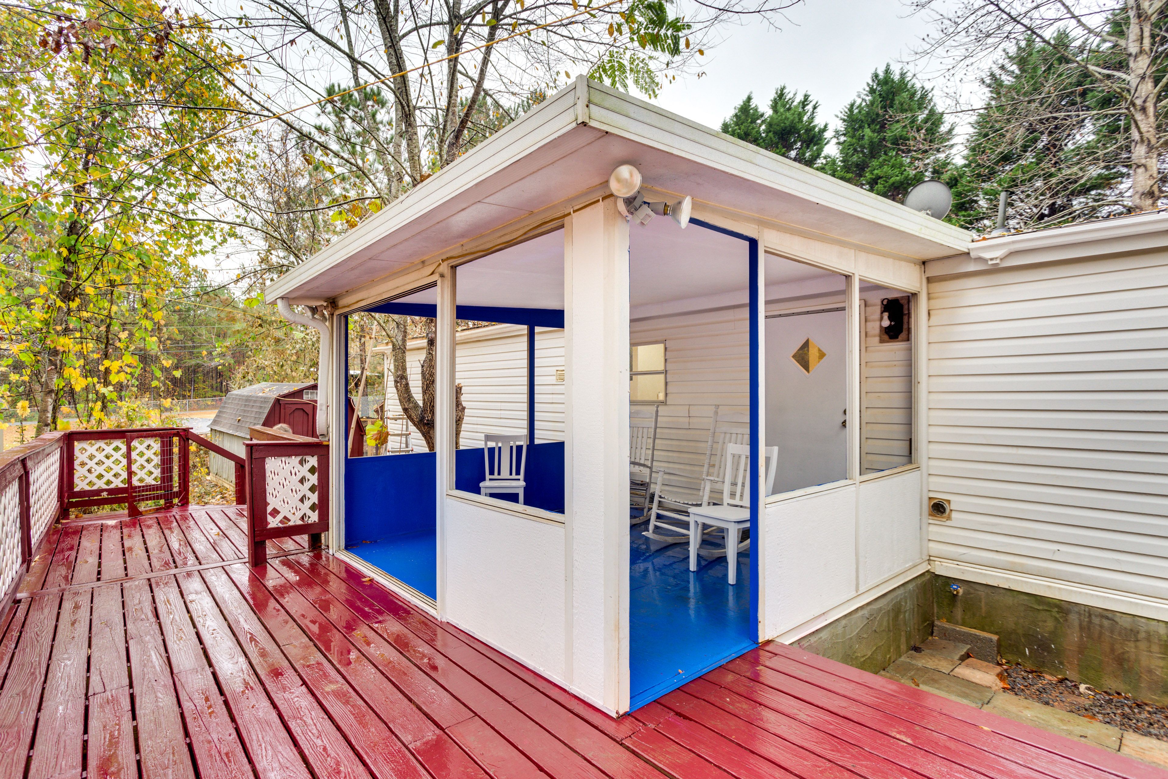 Deck | Covered Front Porch | Rocking Chairs
