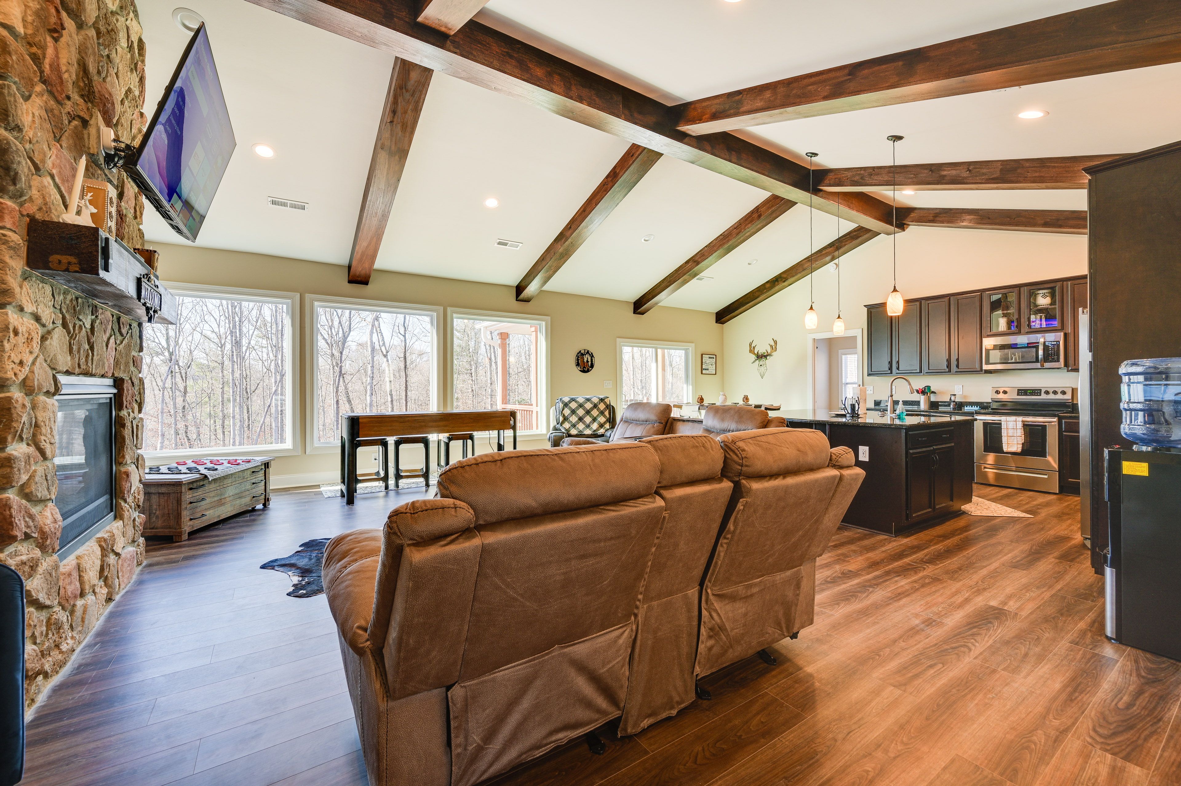 Living Room | Electric Fireplace | Smart TV | Single-Story Home