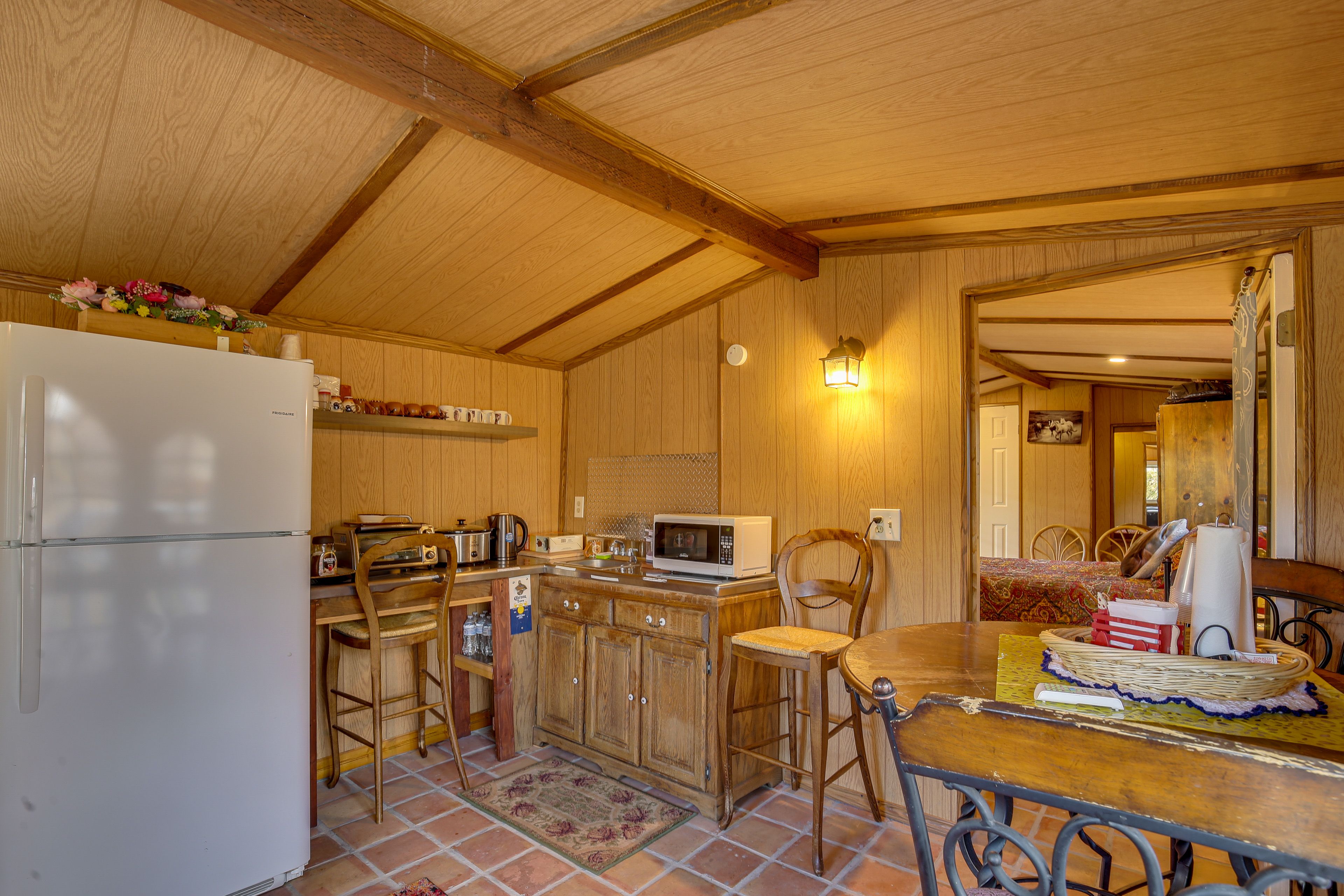 Kitchenette | Main Level | Hot Plate | Crockpot | Dishware + Flatware