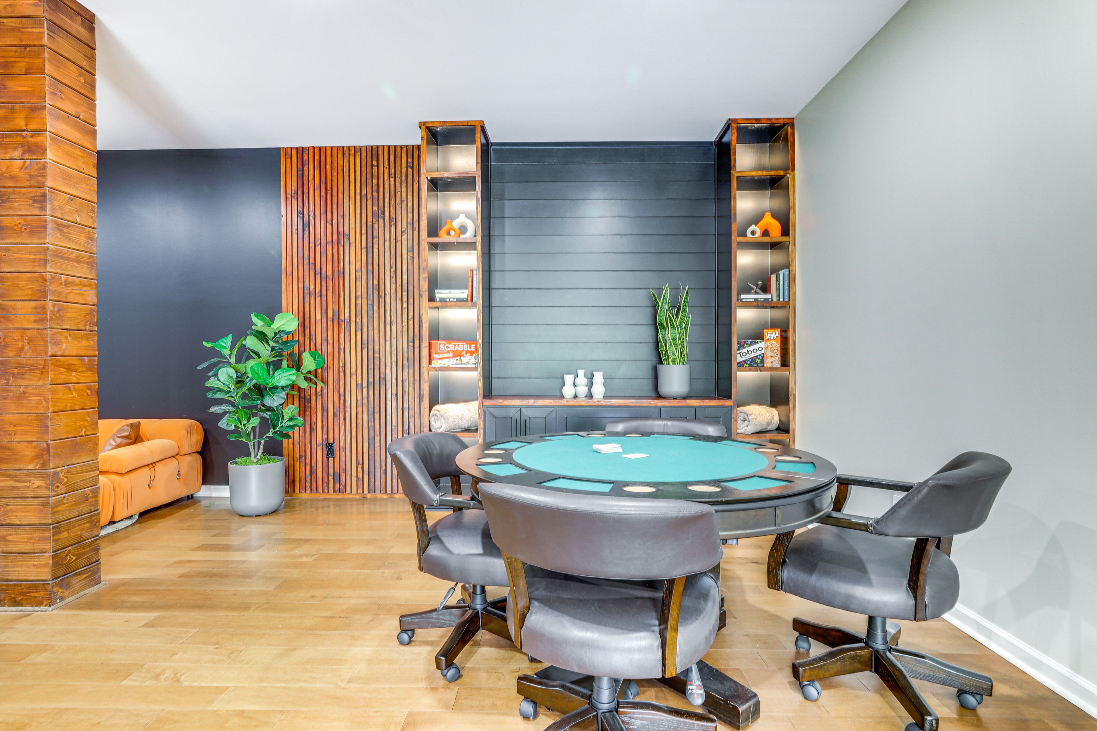 Lower Level | Poker Table | Dart Board | Cornhole | Smart TV