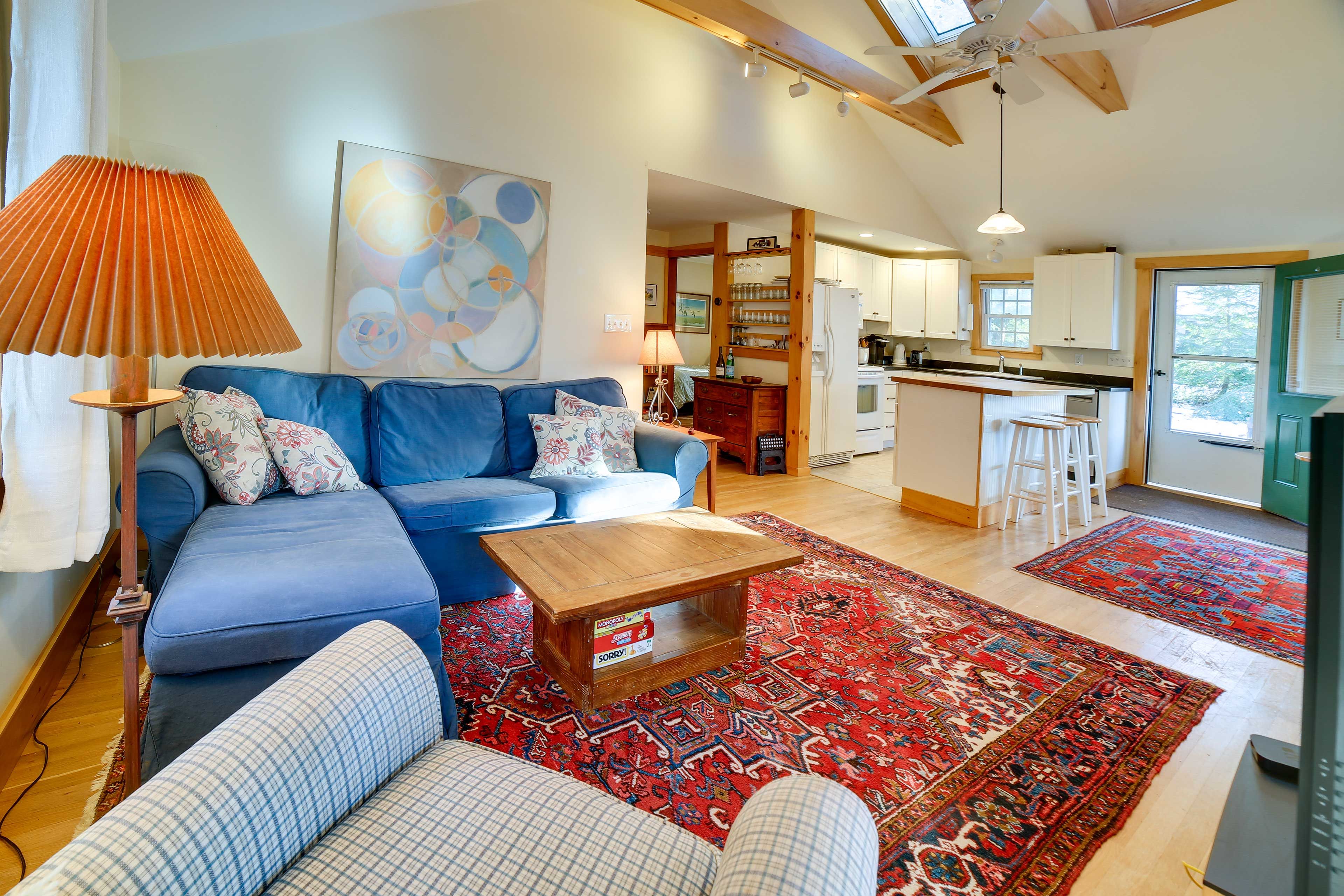 Living Room | Main Level | Electric Fireplace | Flat-Screen TV w/ Cable