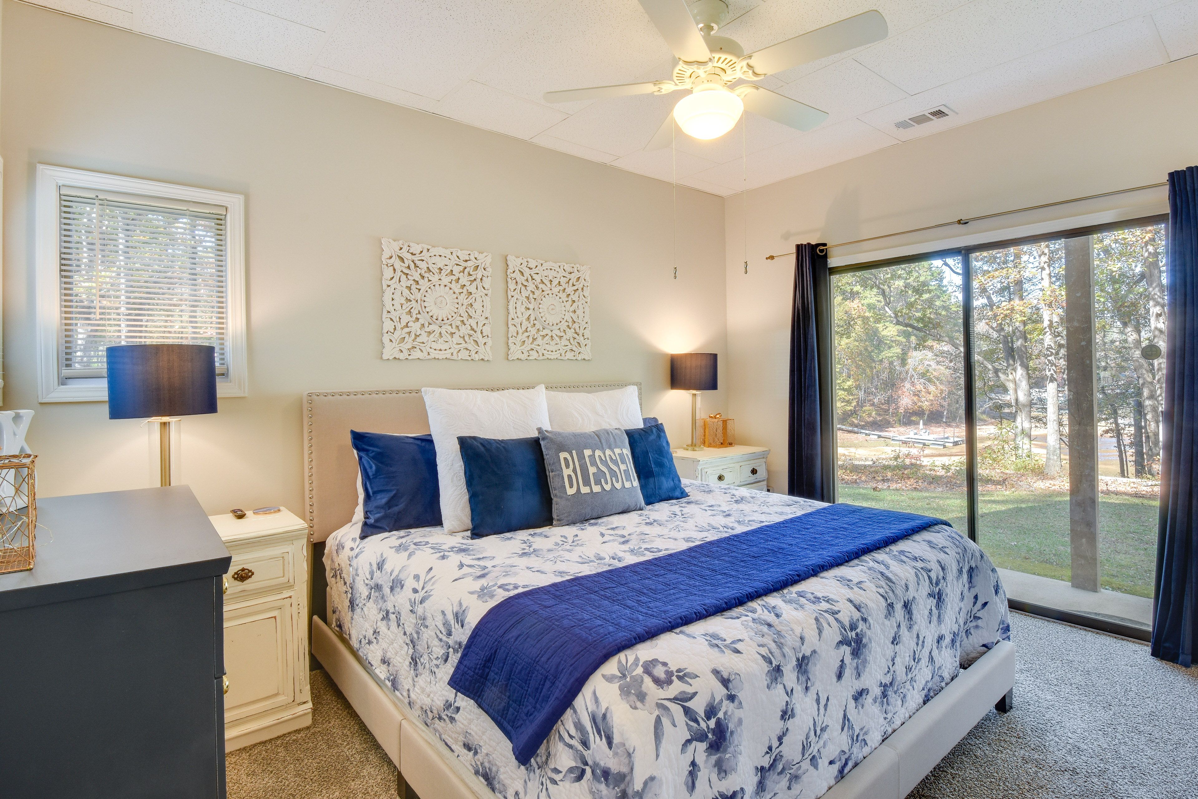 Bedroom 1 | King Bed | Flat-Screen TV | Access to Patio
