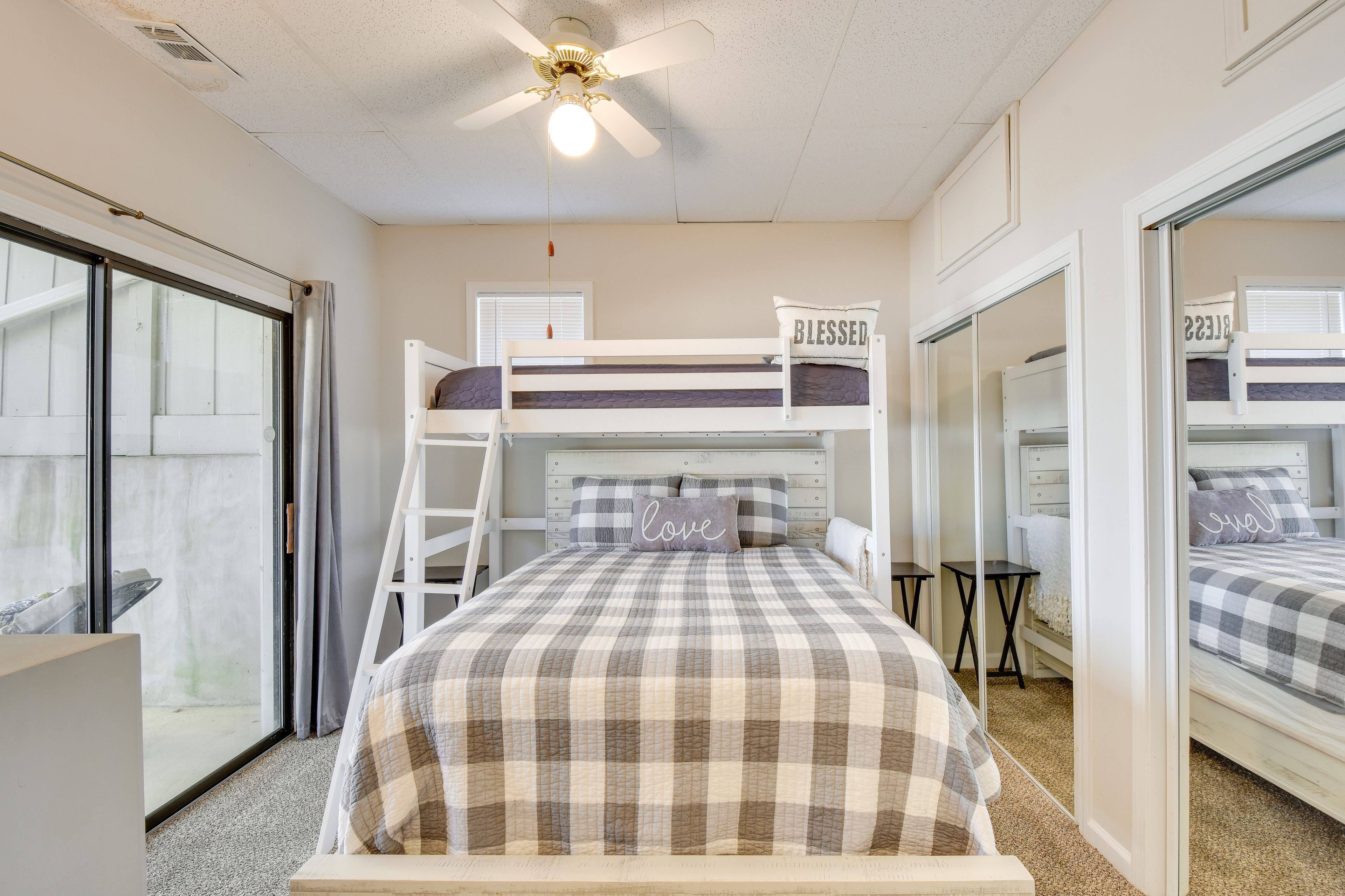 Bedroom 2 | Queen Bed | Lofted Twin Bed | Access to Patio