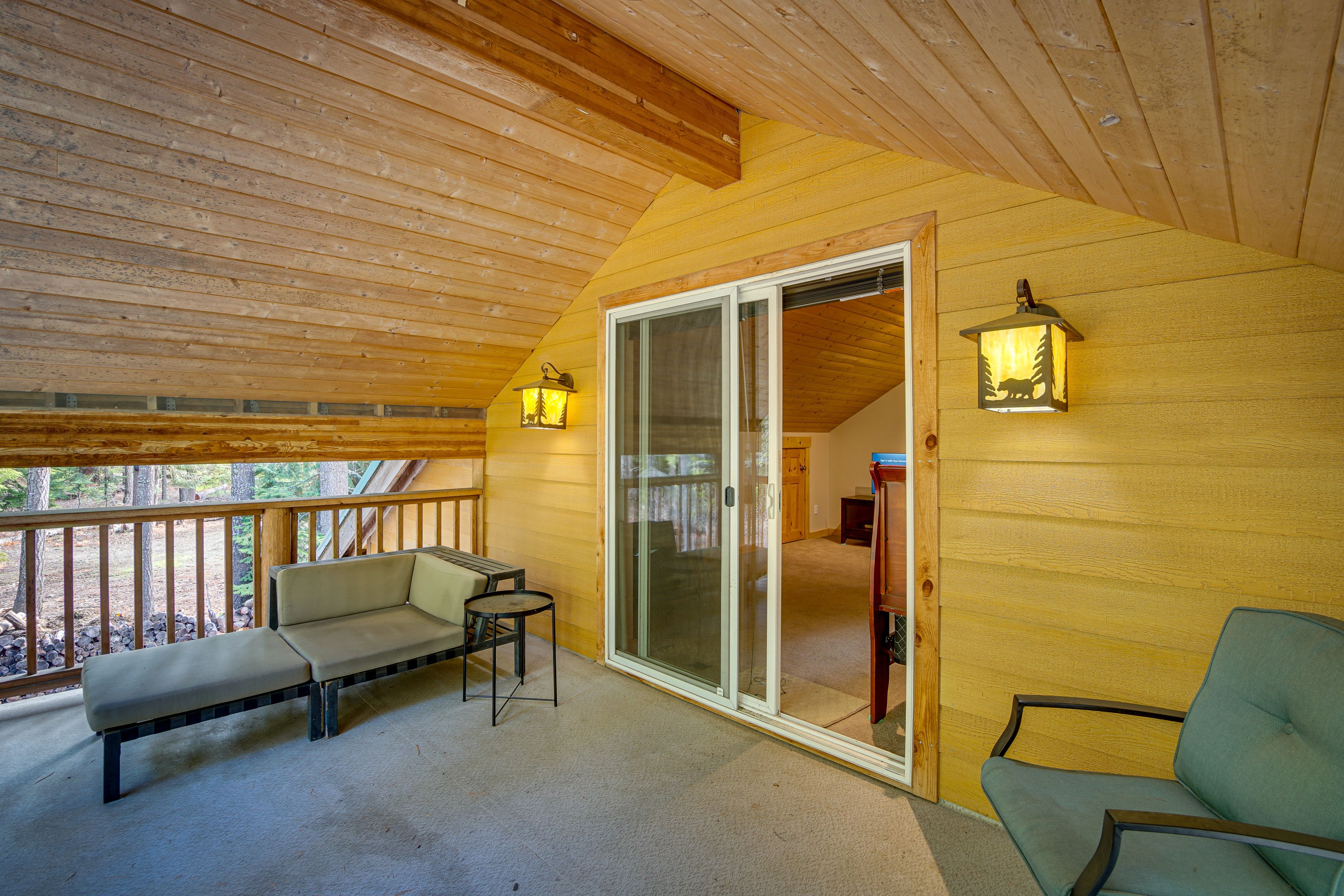 Cabin Exterior | Furnished Balcony