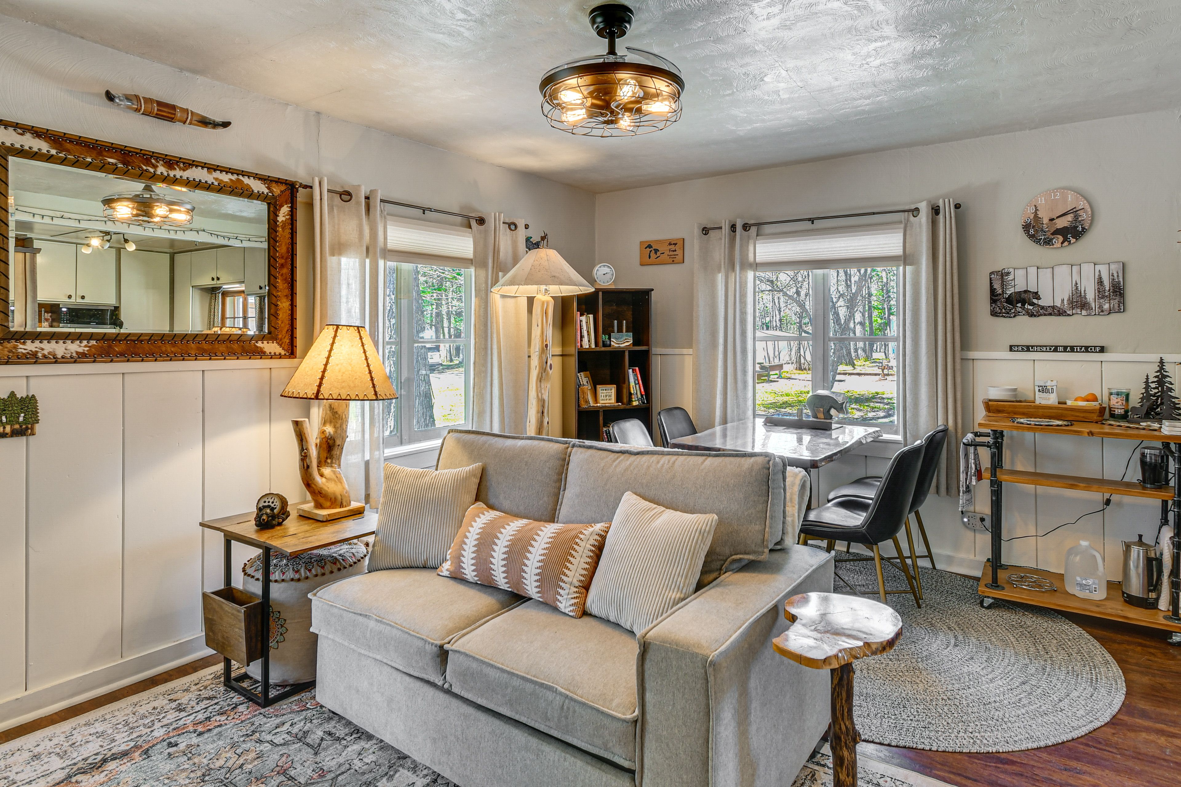 Living Room | Electric Fireplace | Smart TV w/ Cable | Queen Sleeper Sofa