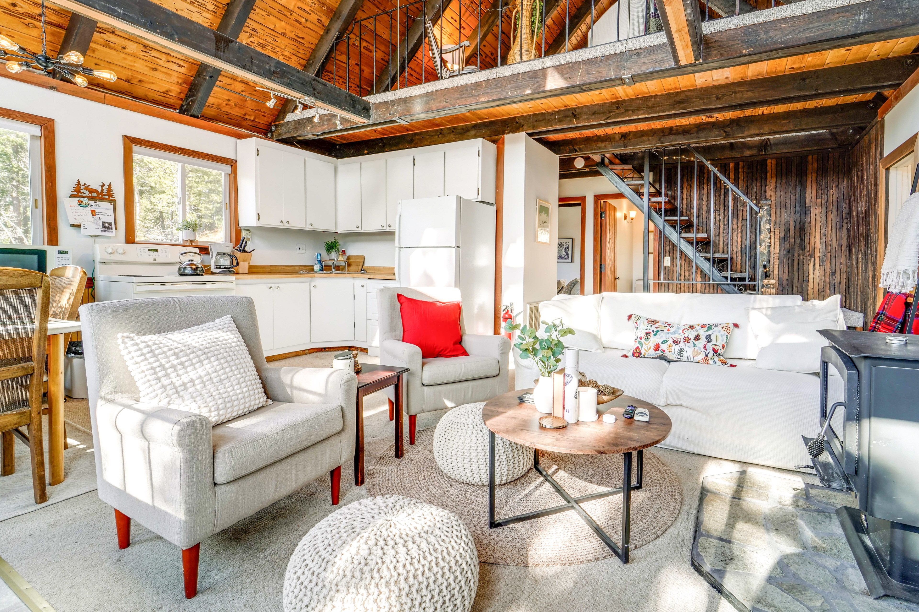 Soda Springs Vacation Rental | 2BR | 1BA | Stairs Required | 1,120 Sq Ft