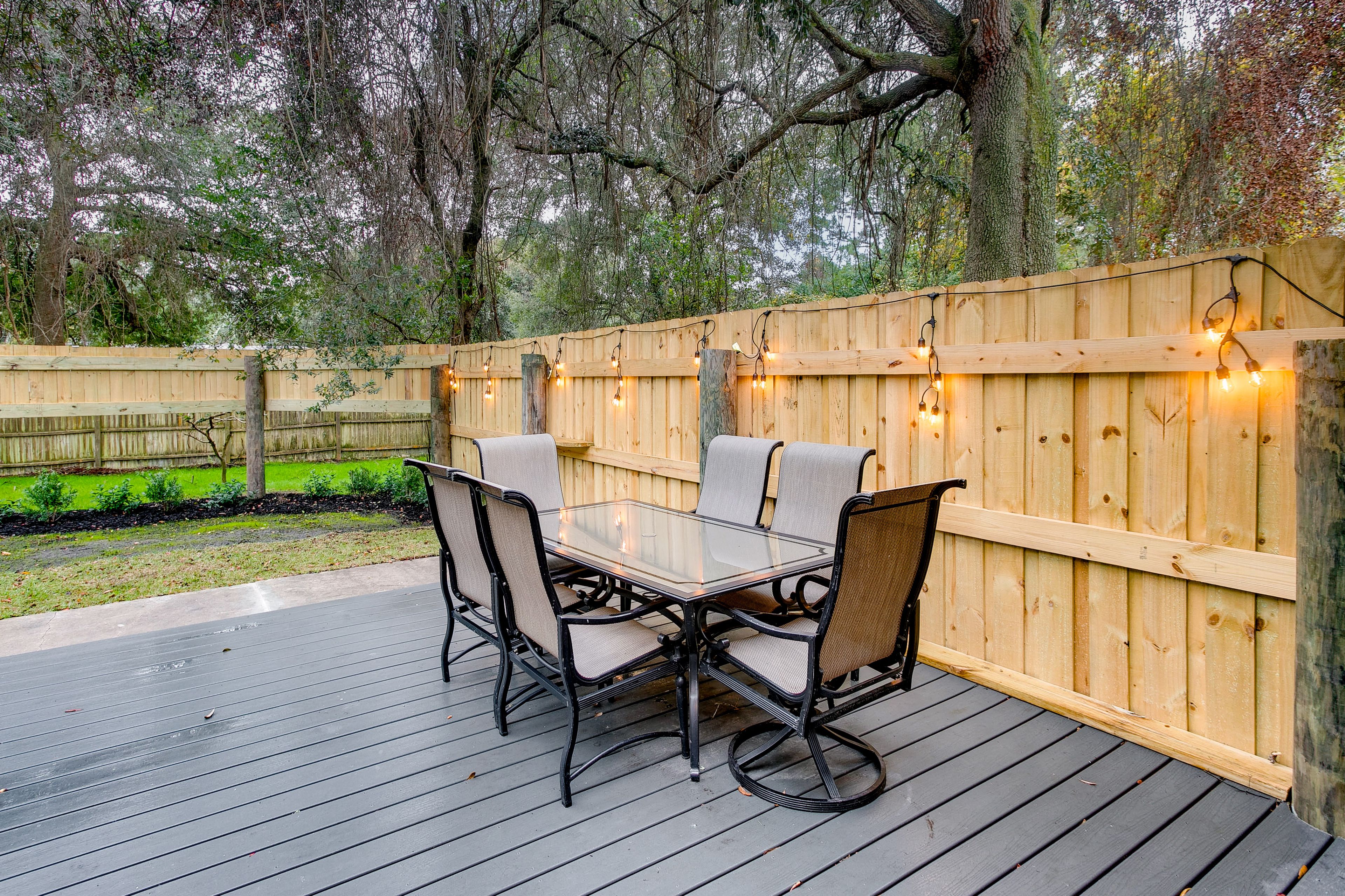Deck | Outdoor Dining Area | Pets Welcome w/ Fee (Max 2 Pets)
