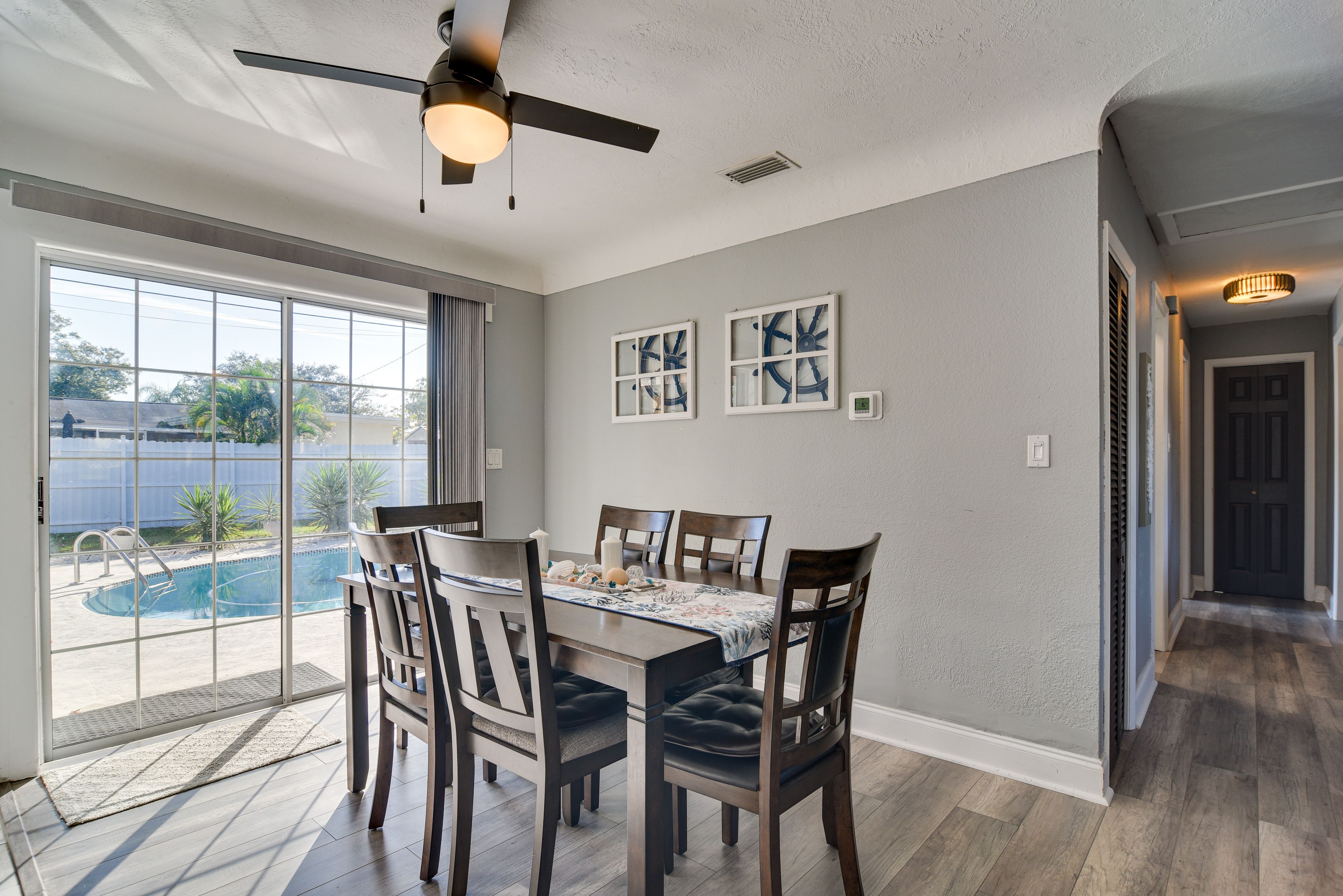 Dining Area | Dishware & Flatware Provided | Backyard Access