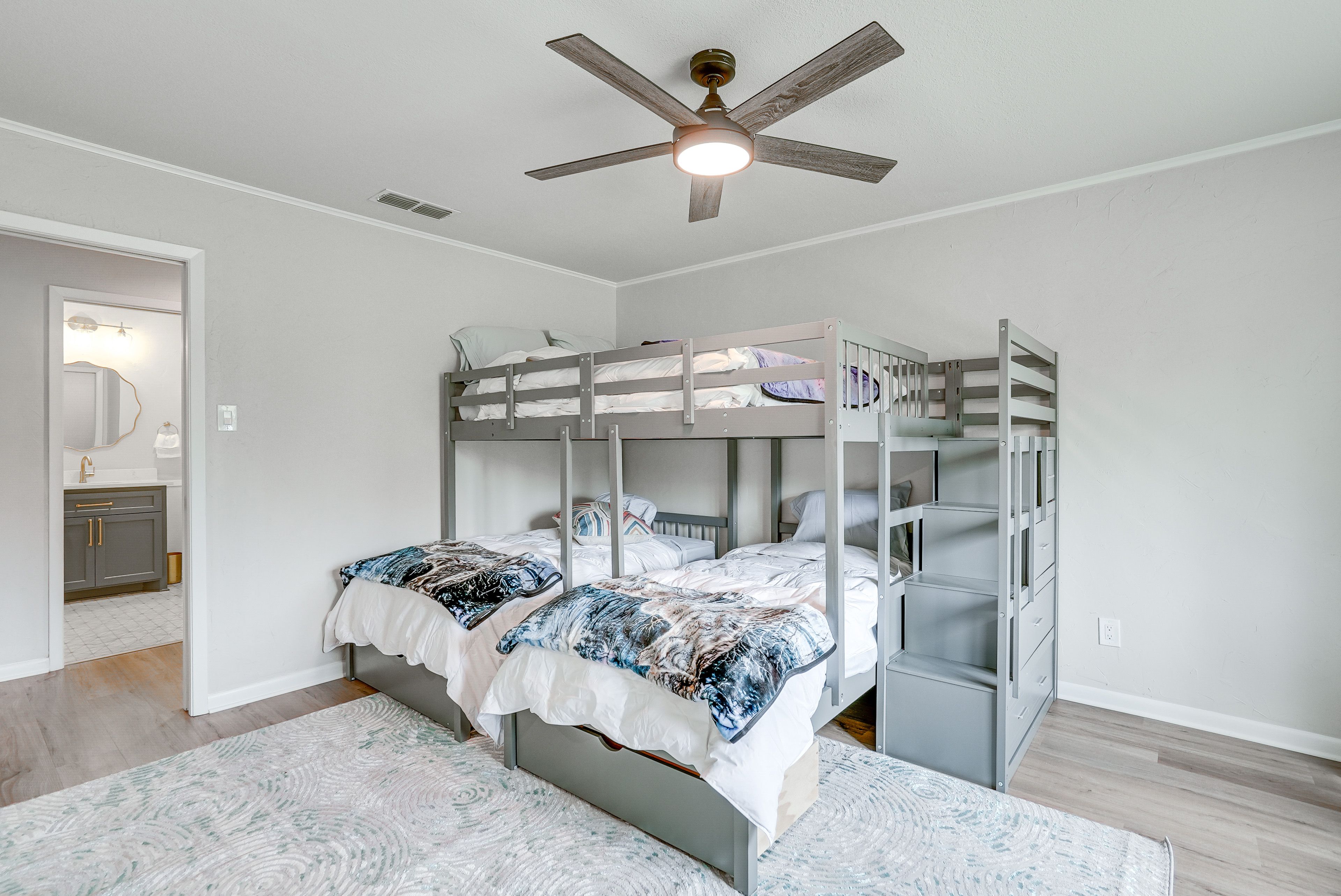 Bedroom 4 | 2 Twin Beds | Lofted Full Bed | Walk-In Closet