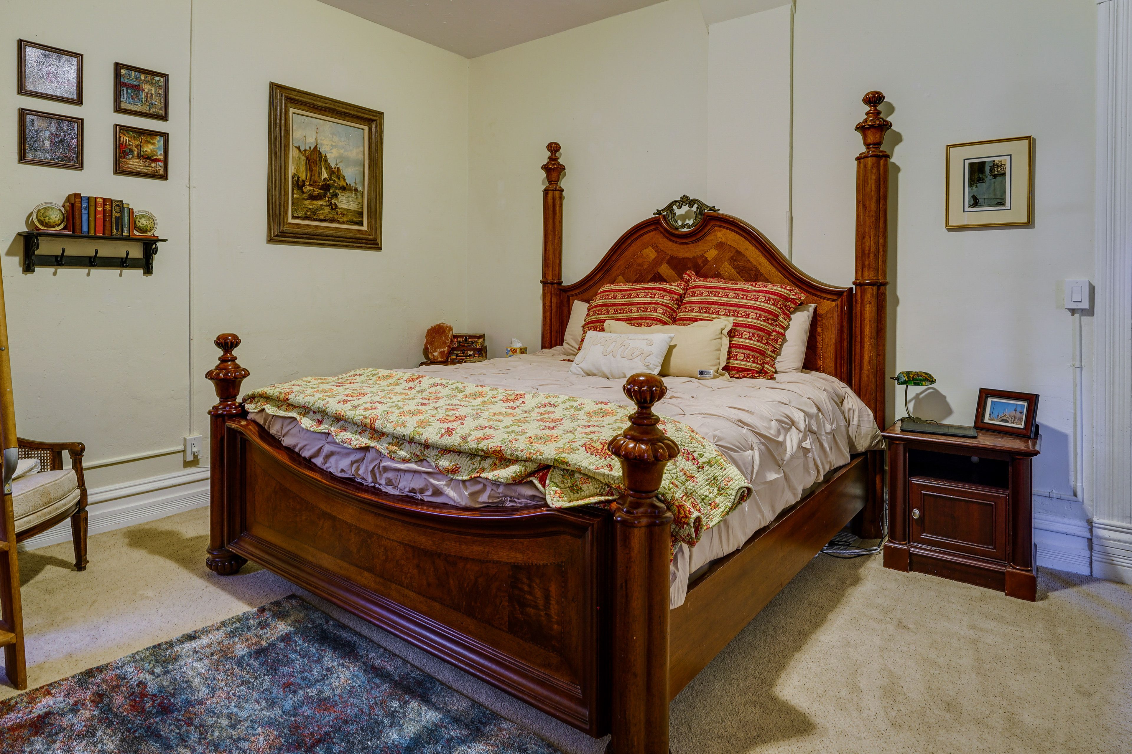 Bedroom 1 | California King Bed | 1st Floor | Mini Fridge | Coffee Maker