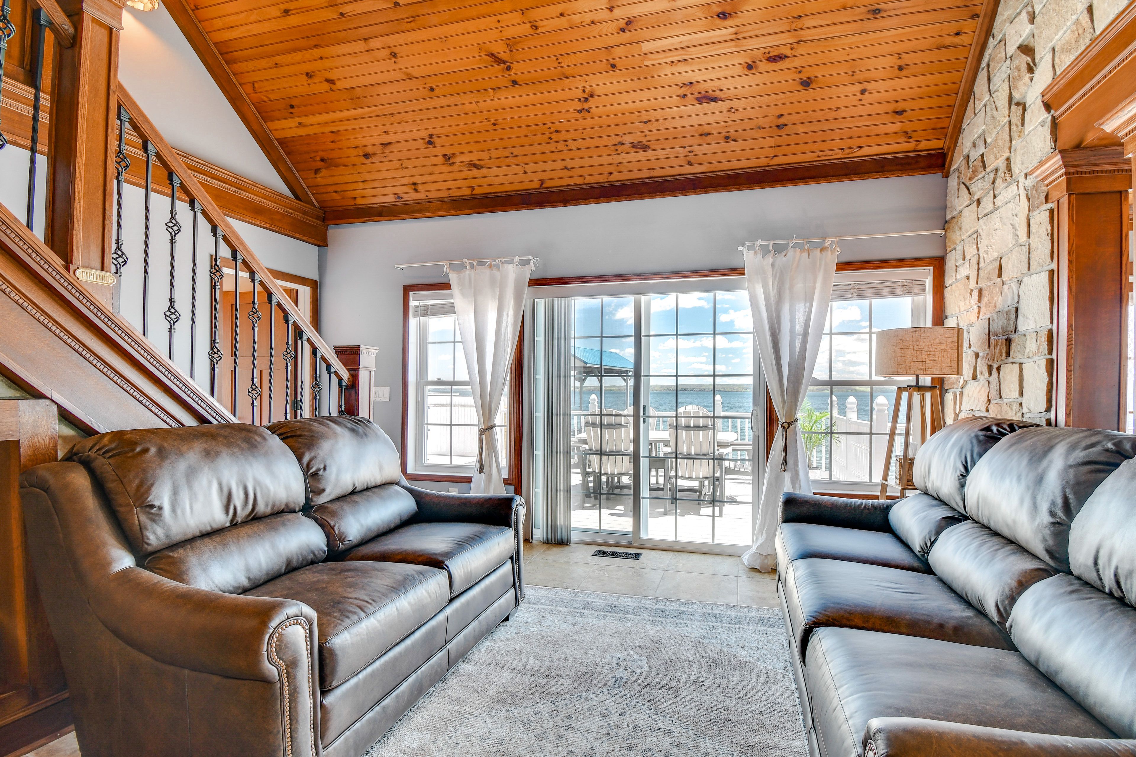 Living Room | Lake Views | 1st Floor
