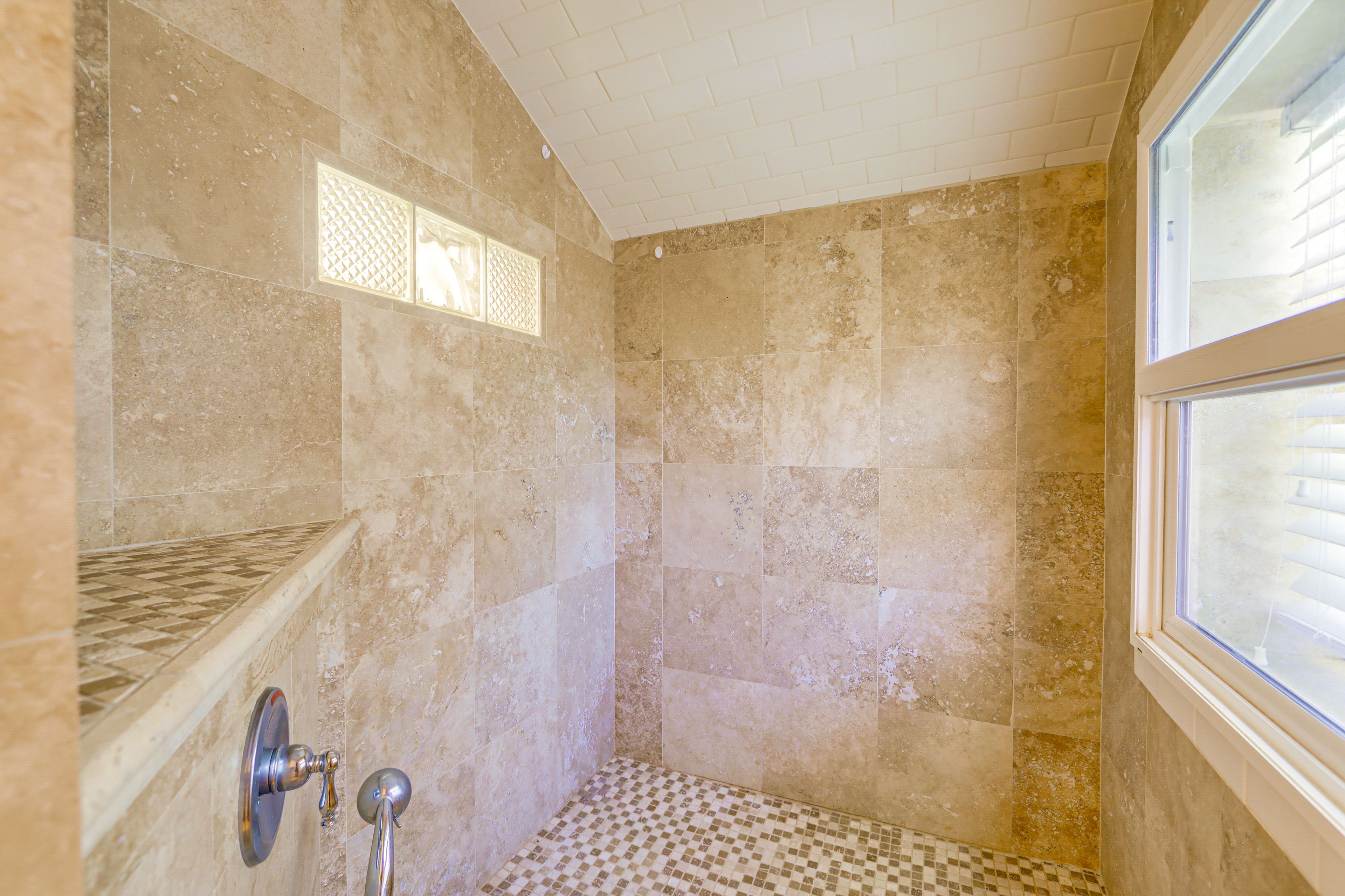 Travertine Stone Shower