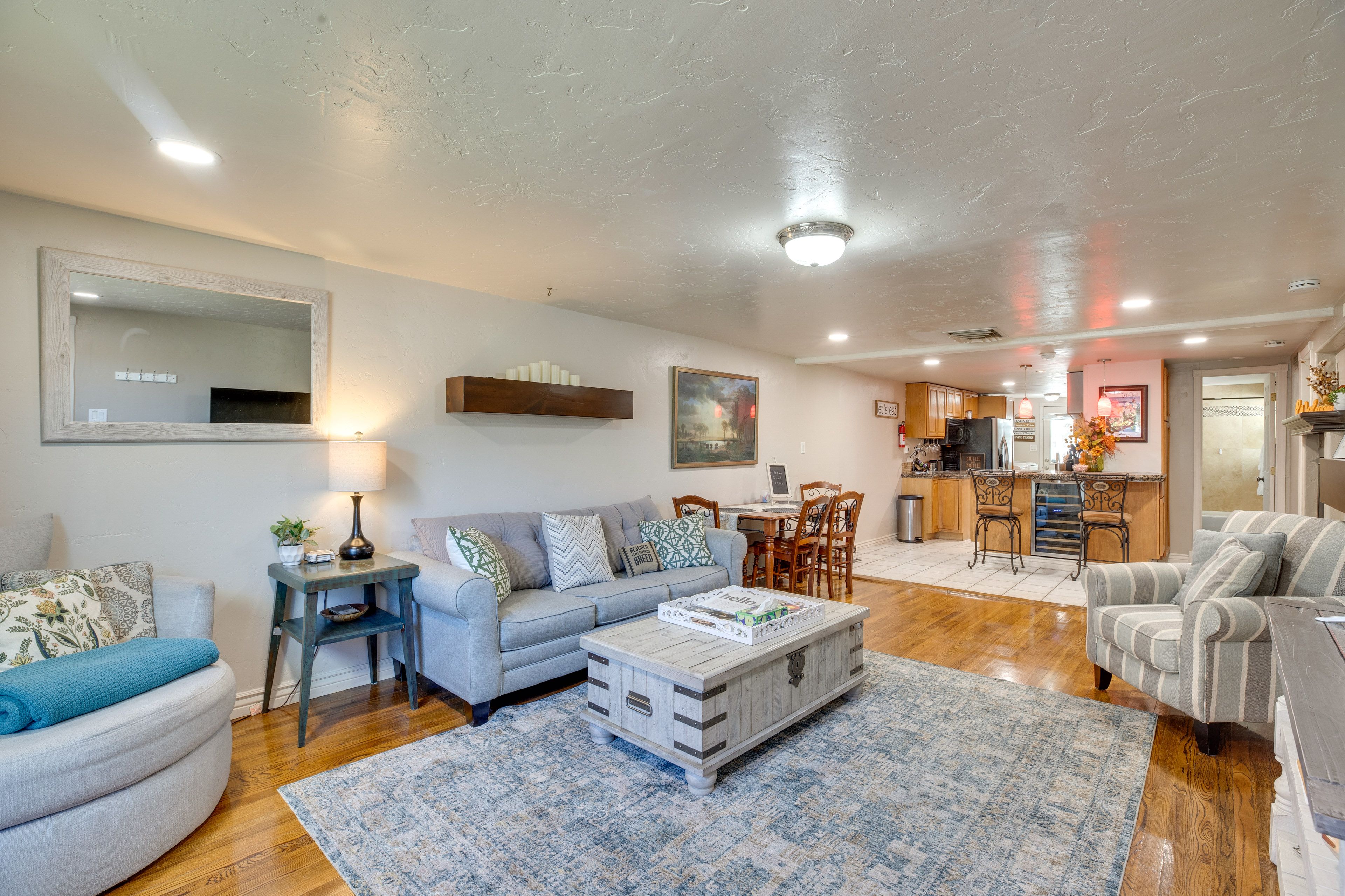 Living Room | Single-Story Home | Free WiFi | Central A/C & Heating