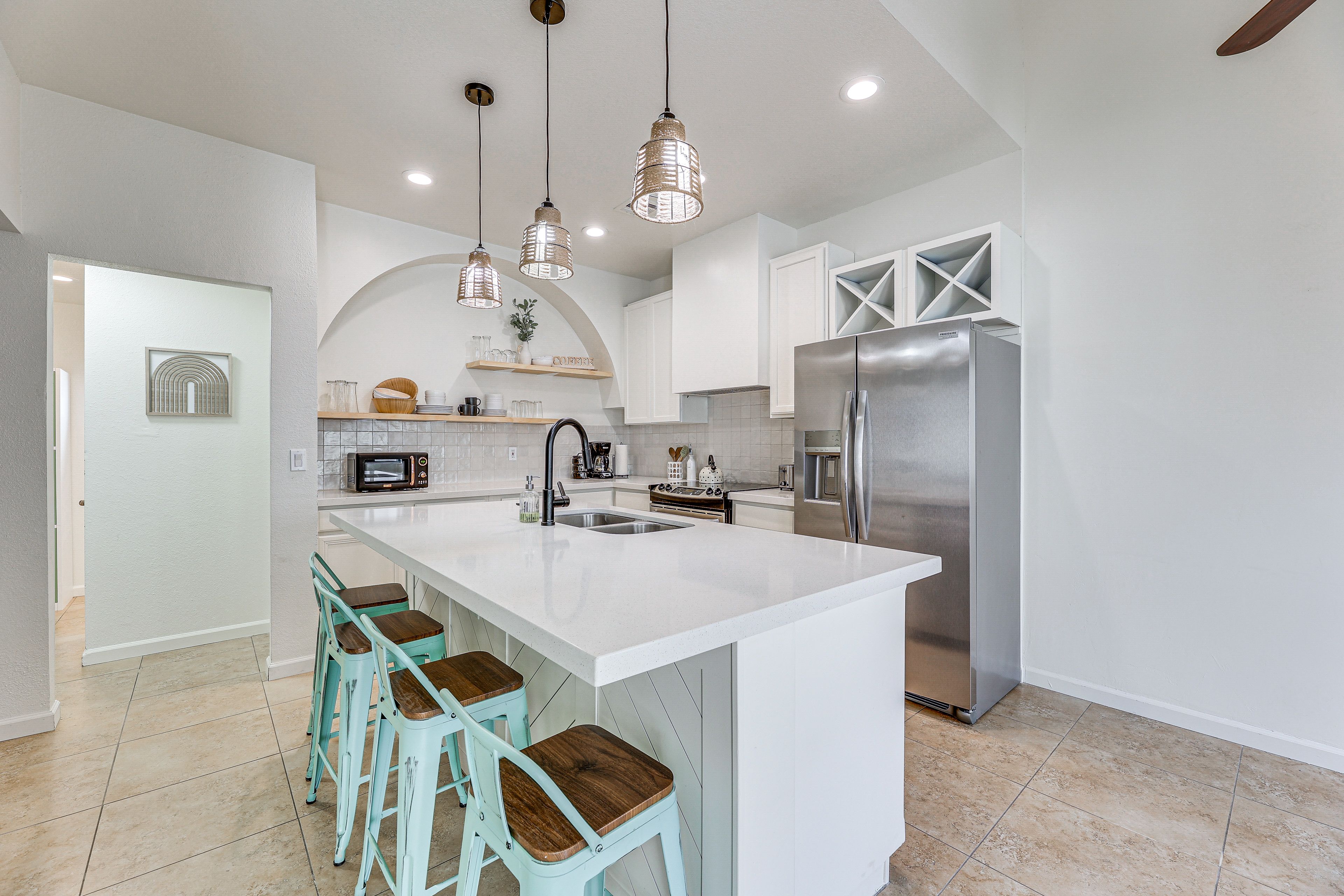 Kitchen | Drip Coffee Maker | Bar Seating