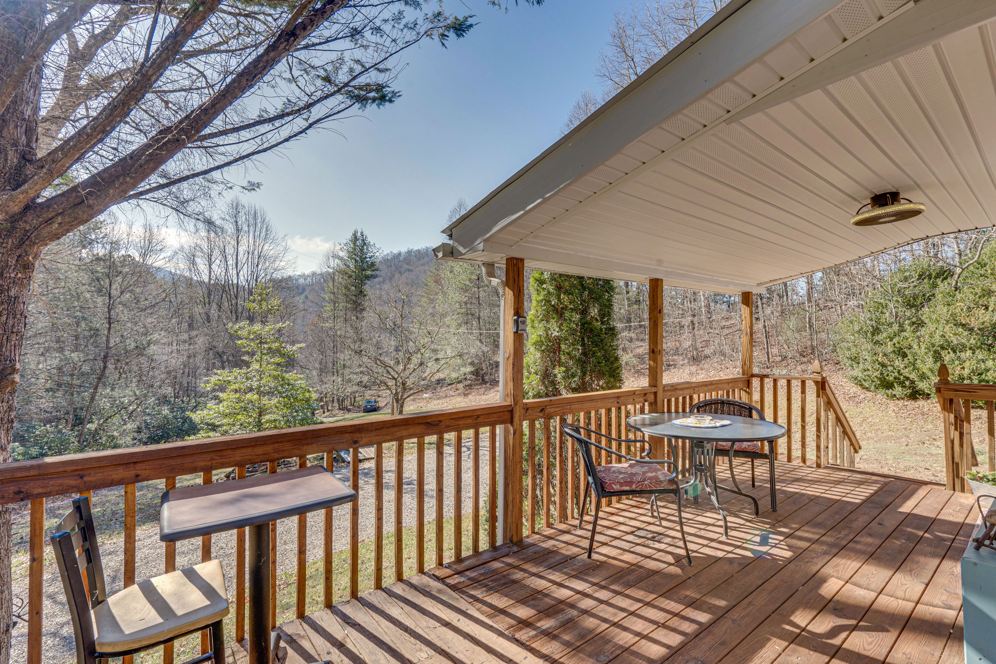 Furnished Deck | Mountain Views | Pond On-Site