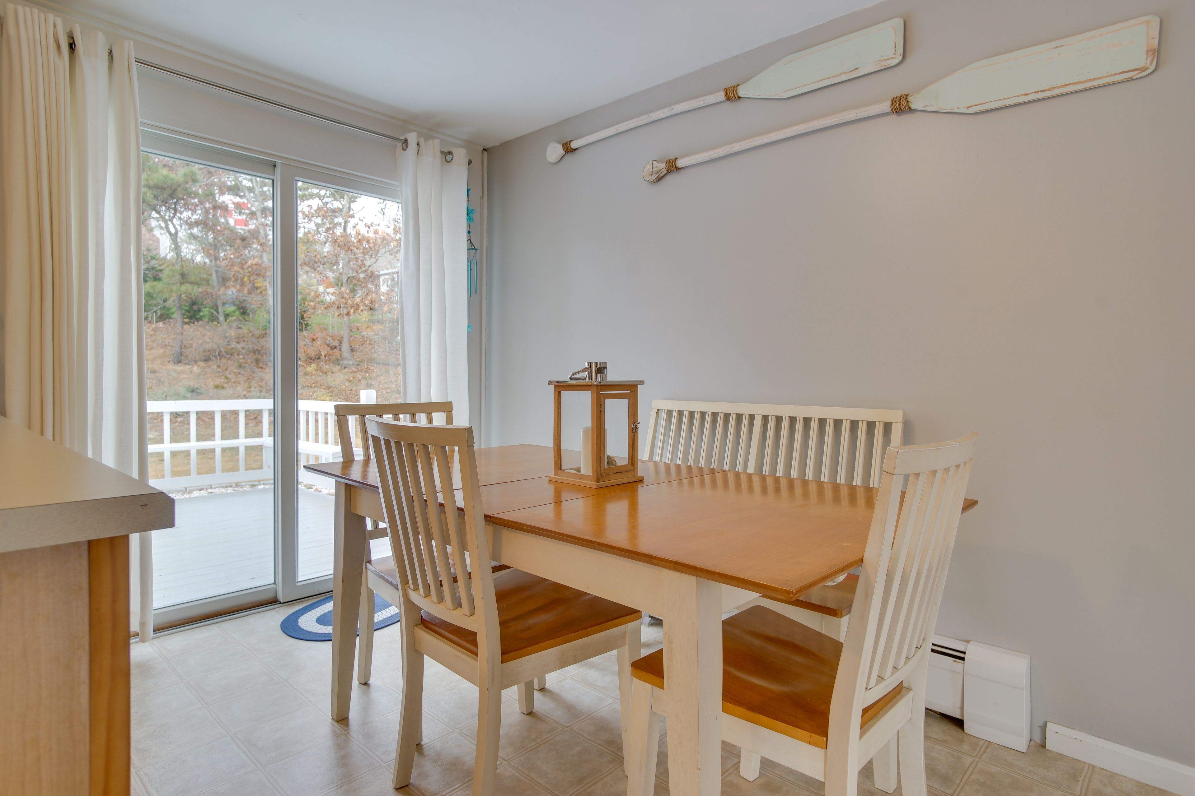 Dining Area | Main Floor | Dishware & Flatware Provided | Deck Access