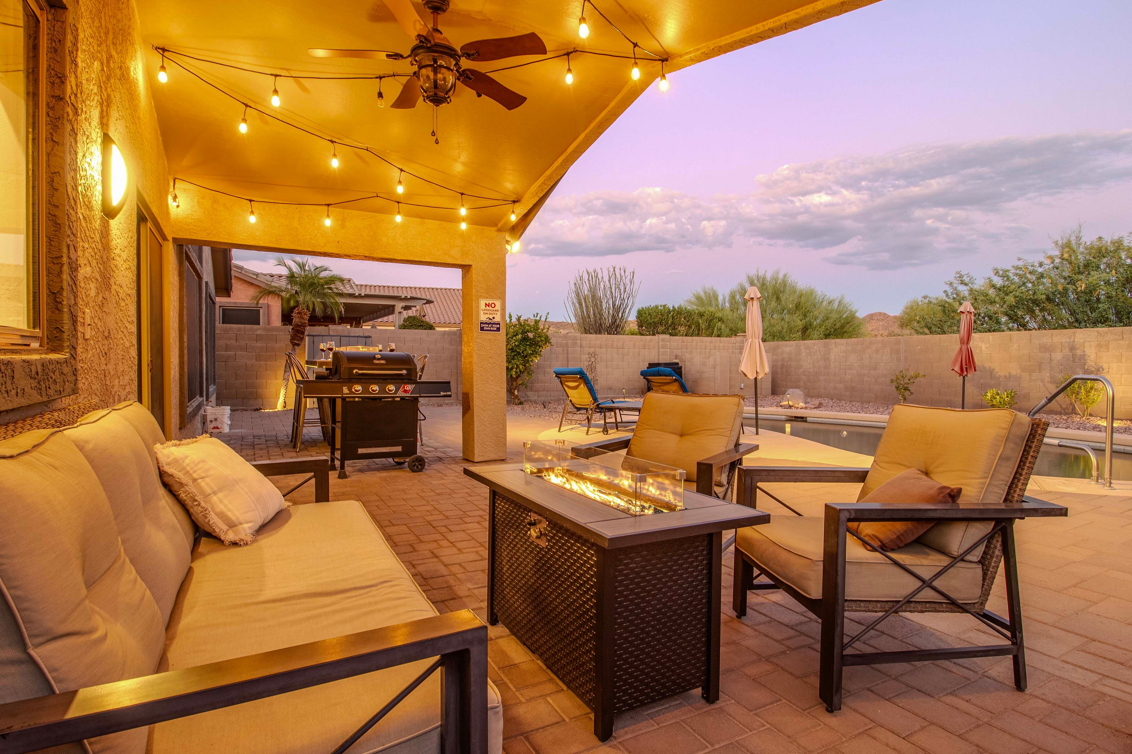 Furnished Patio | Dining Area | Gas Grill | Gas Fire Pit