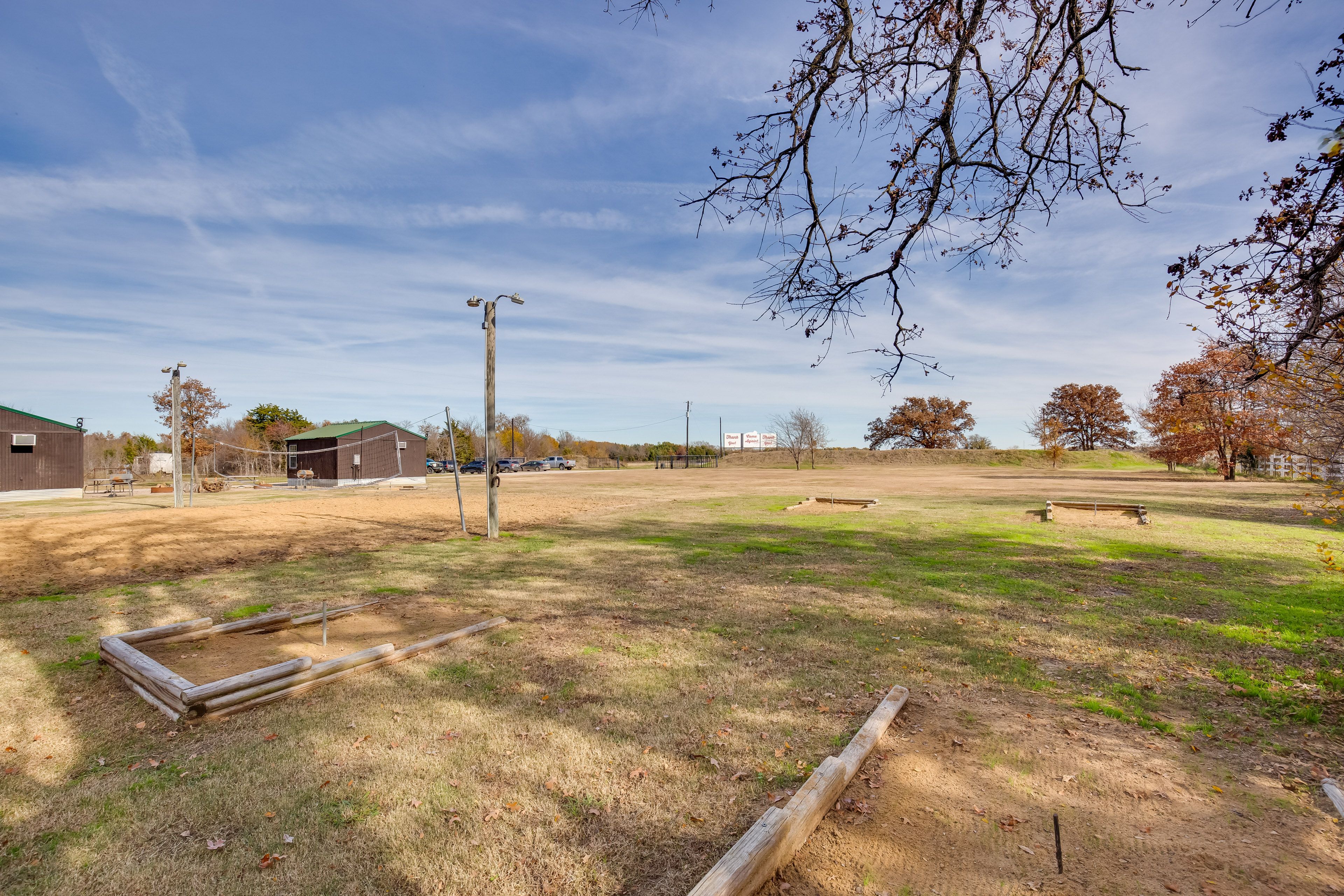 Shared Horseshoe Pits | Sand Volleyball Court