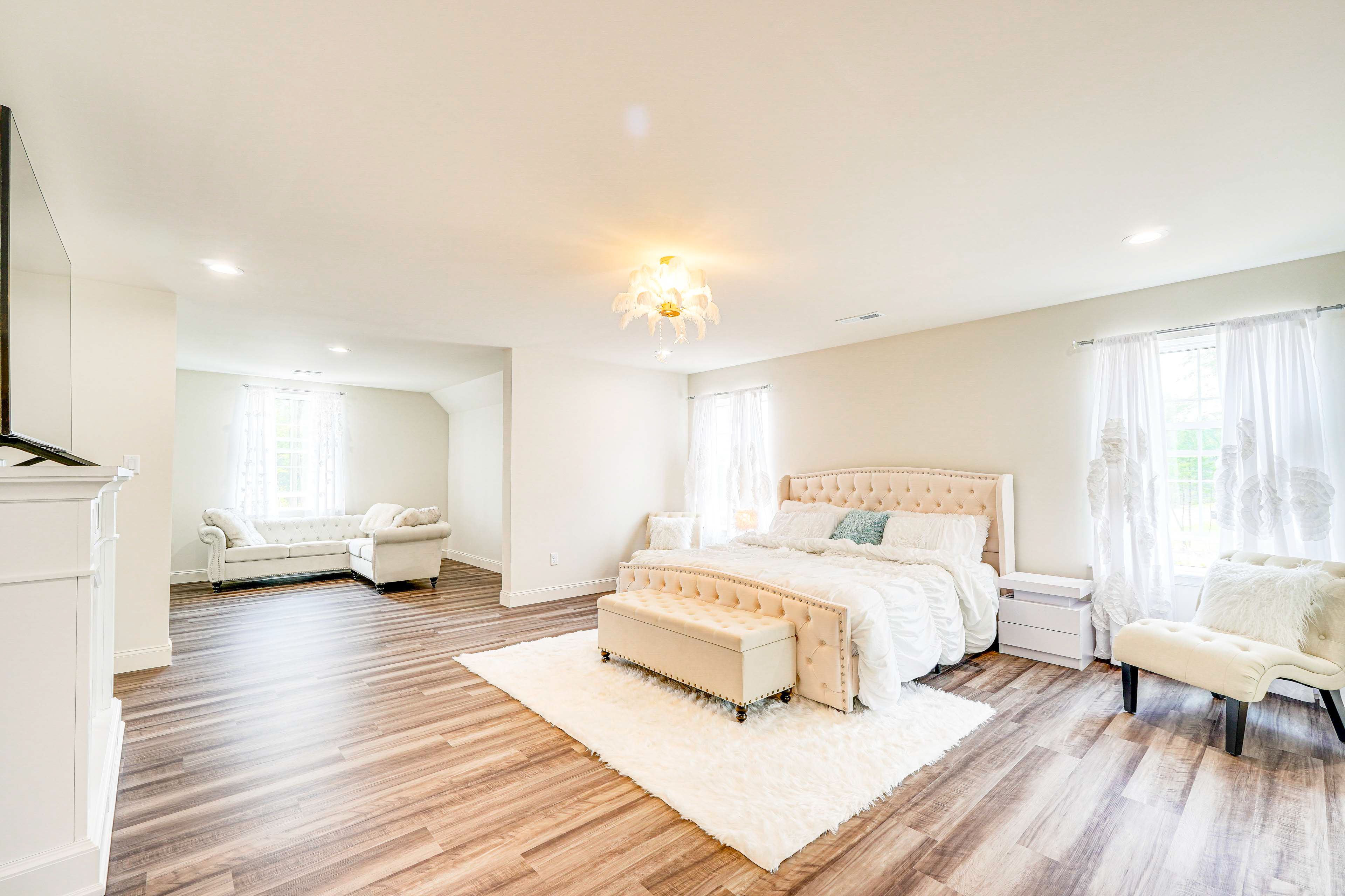 Bedroom 5 | King Bed | Queen Sleeper Sofa | Decorative Fireplace | 2nd Floor