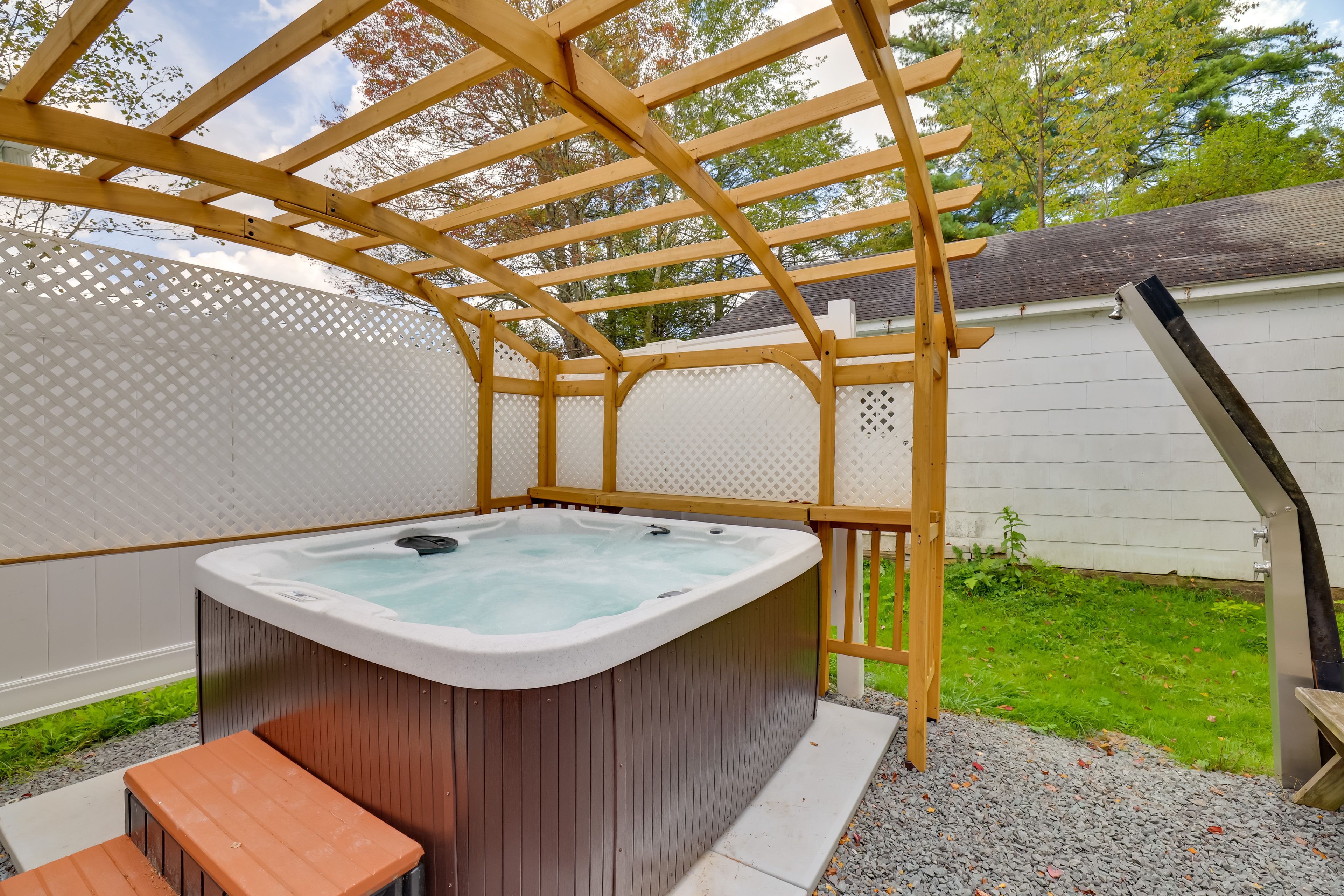 Furnished Patio | Private Hot Tub | Outdoor Shower