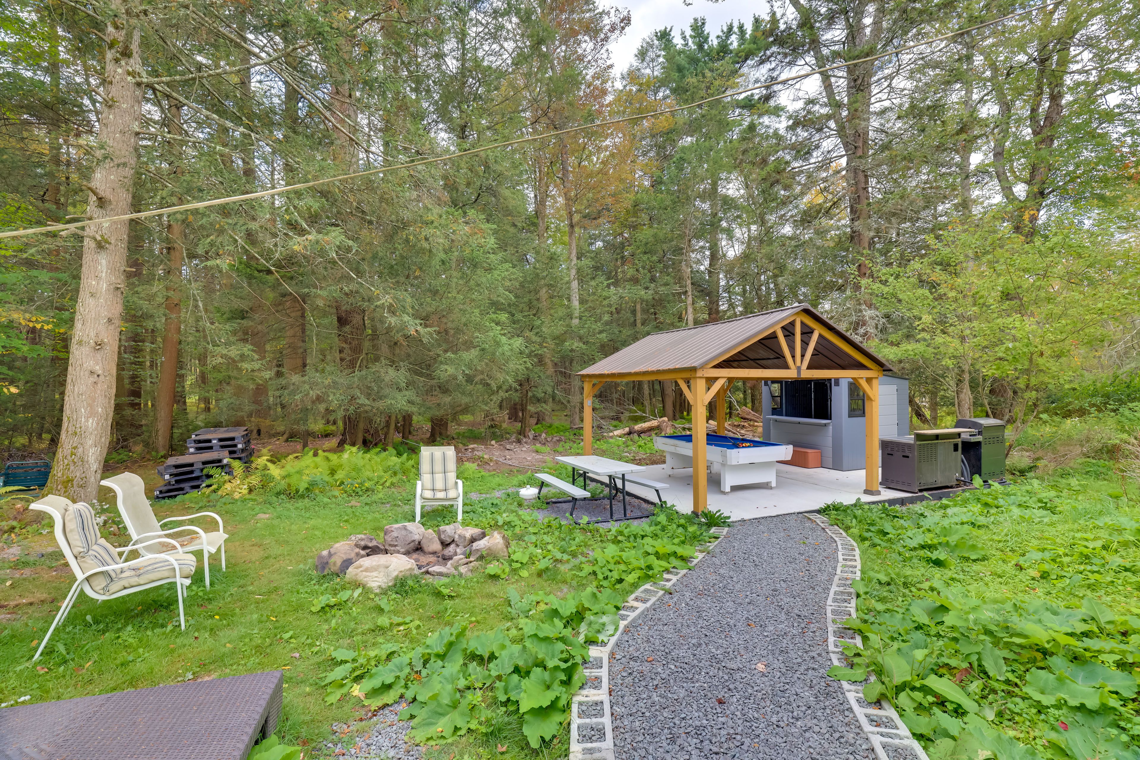Private Yard | Pool Table | Grilling Area | Fire Pit | Shared On-Site Creek