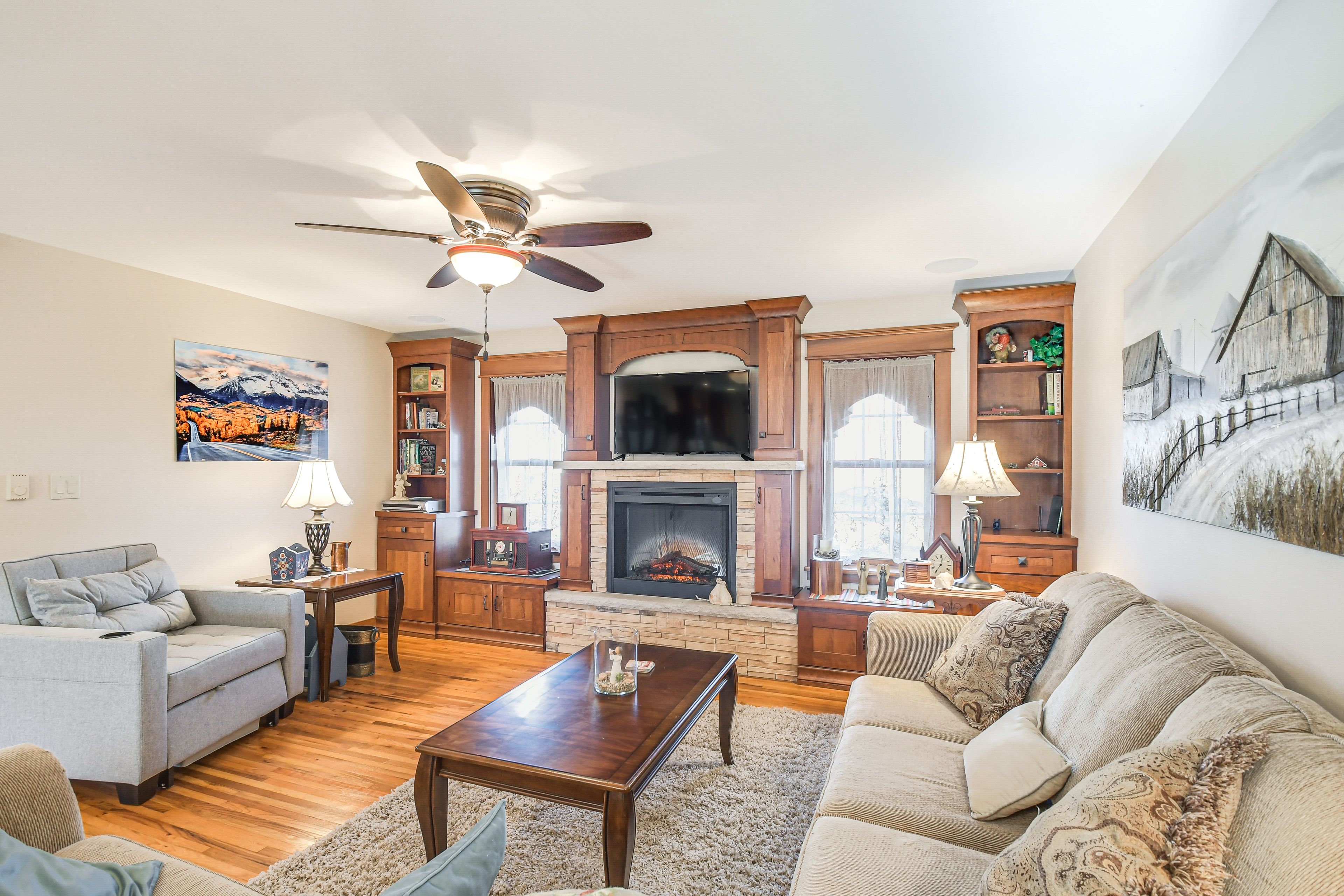 Living Room | Electric Fireplace | Smart TV