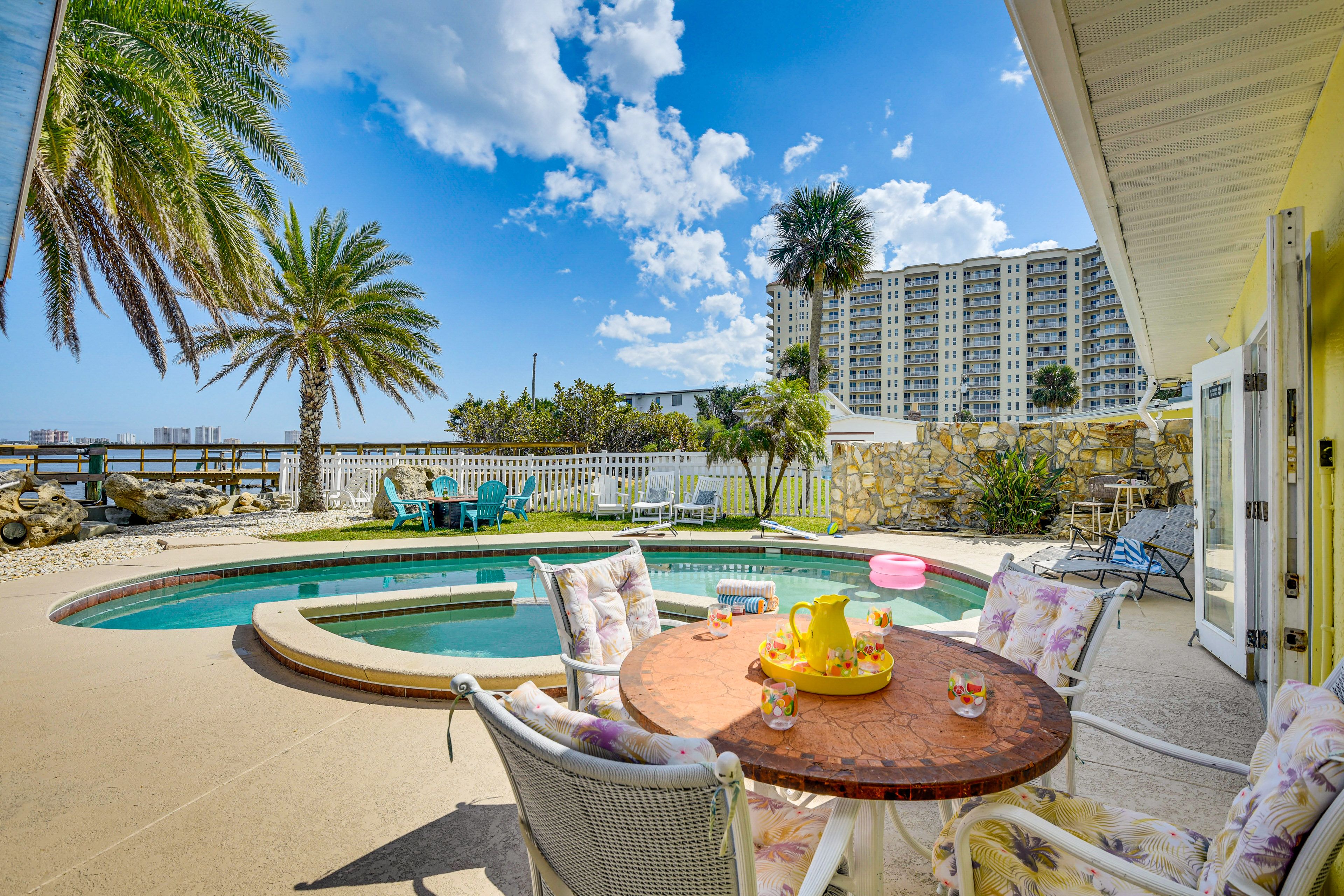 Waterfront Patio | Private Pool & Spa | Fire Pit