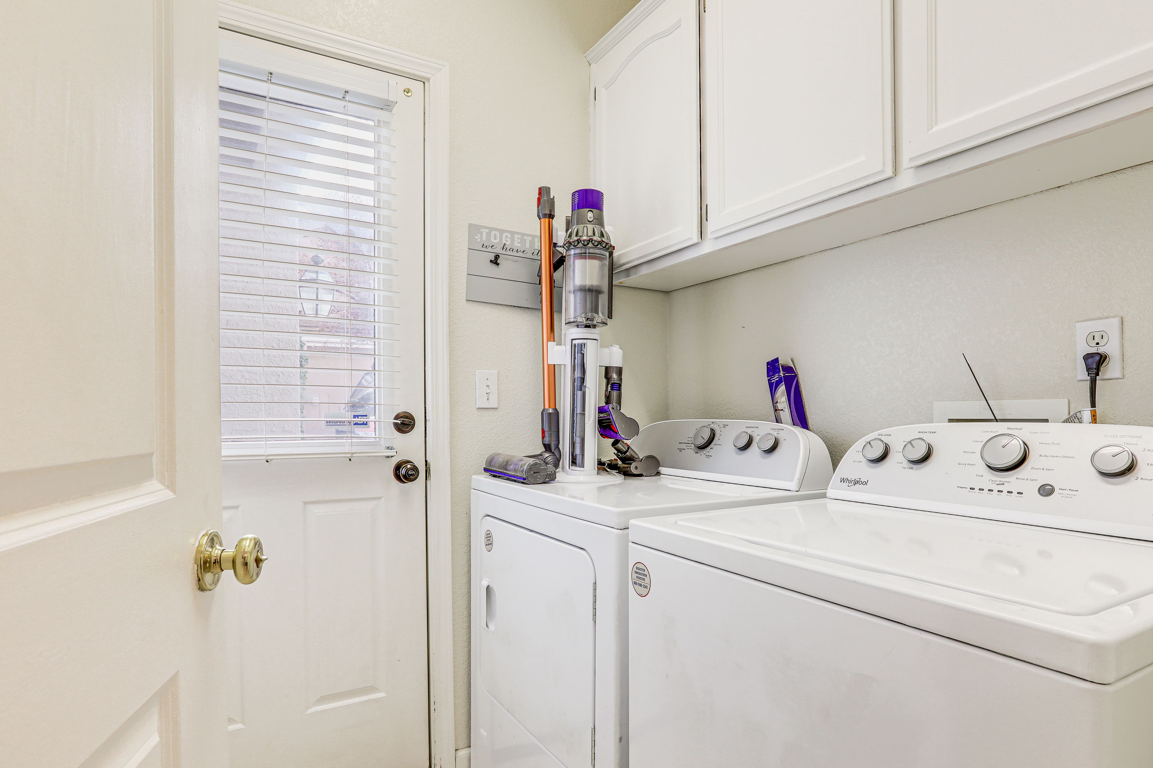 Laundry Area | Washer/Dryer | Trash Bags/Paper Towels