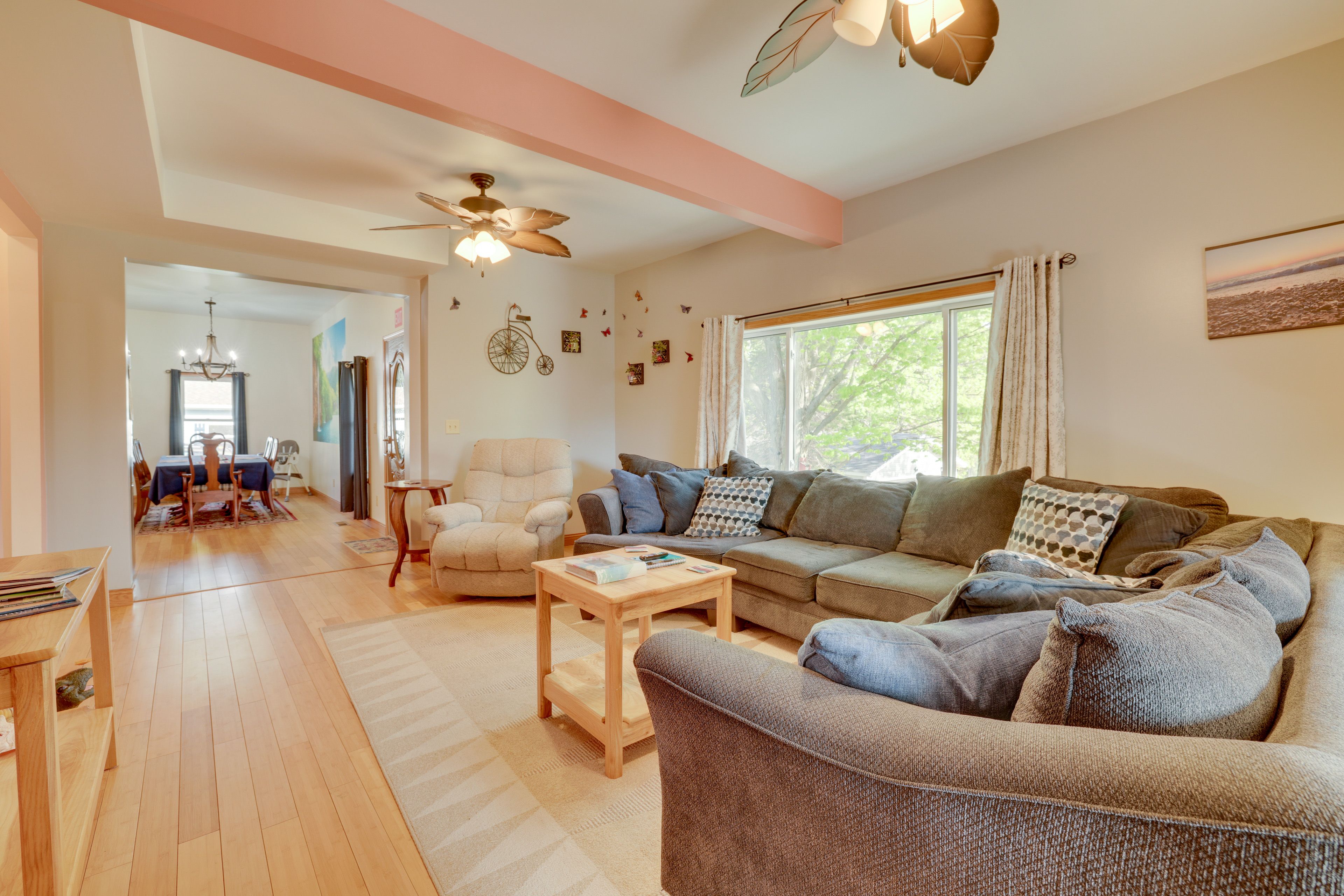 Fennville Vacation Rental | 3BR | 2BA | 1800 Sq Ft | Stairs Required