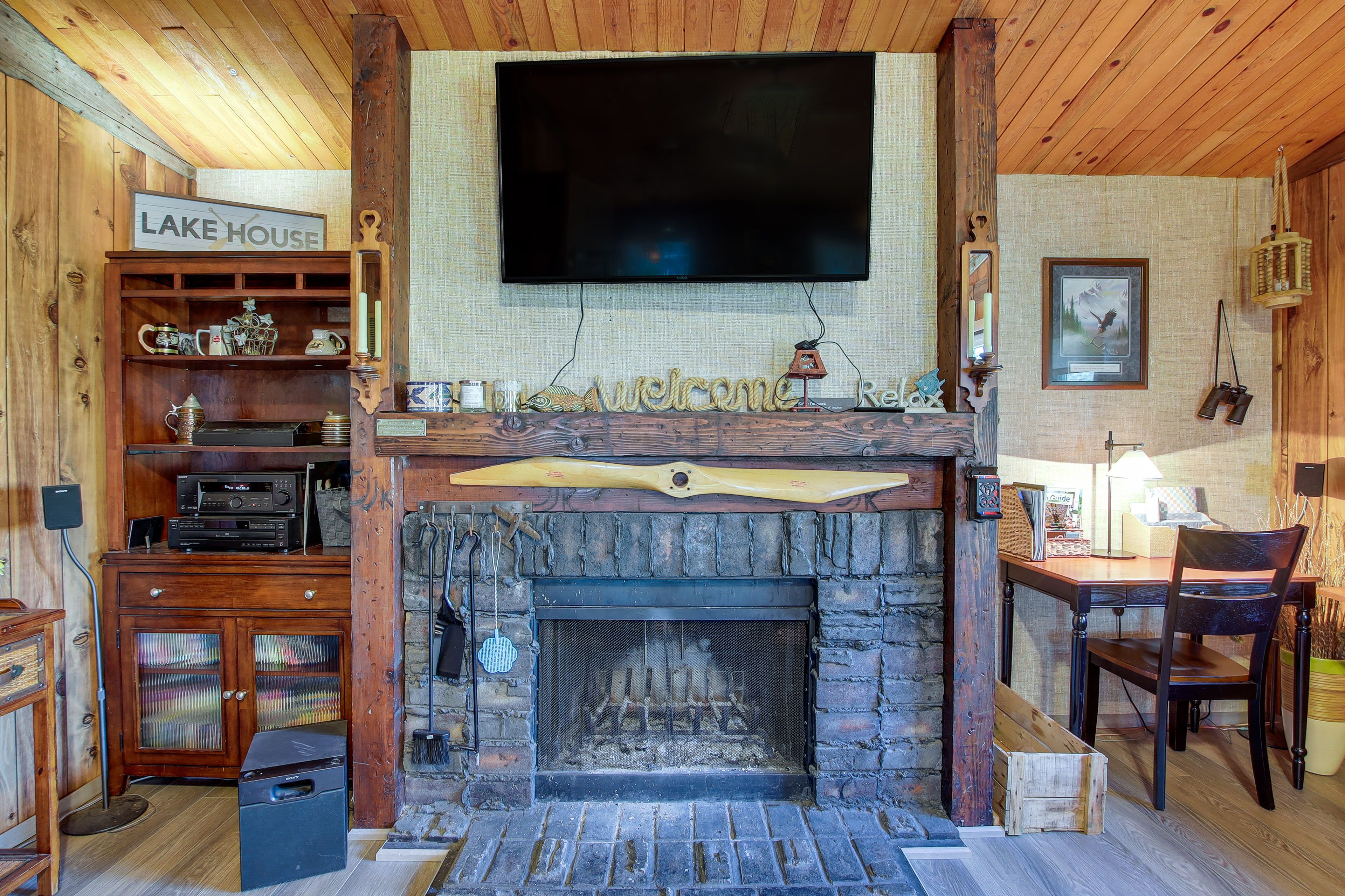 Living Room | Queen Air Mattress | Smart TV | DVD Player | VCR | Stereo
