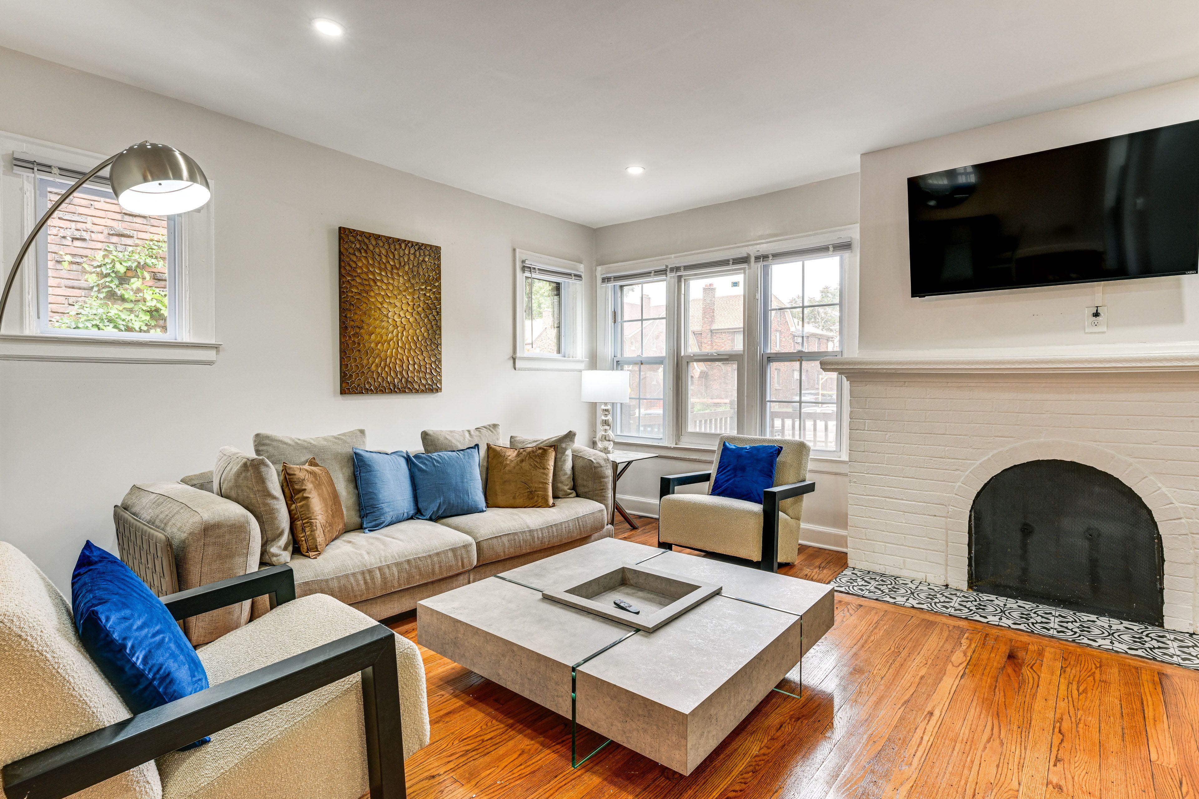 Main Living Room | 3-Story Home | Central A/C & Heating | Fireplace
