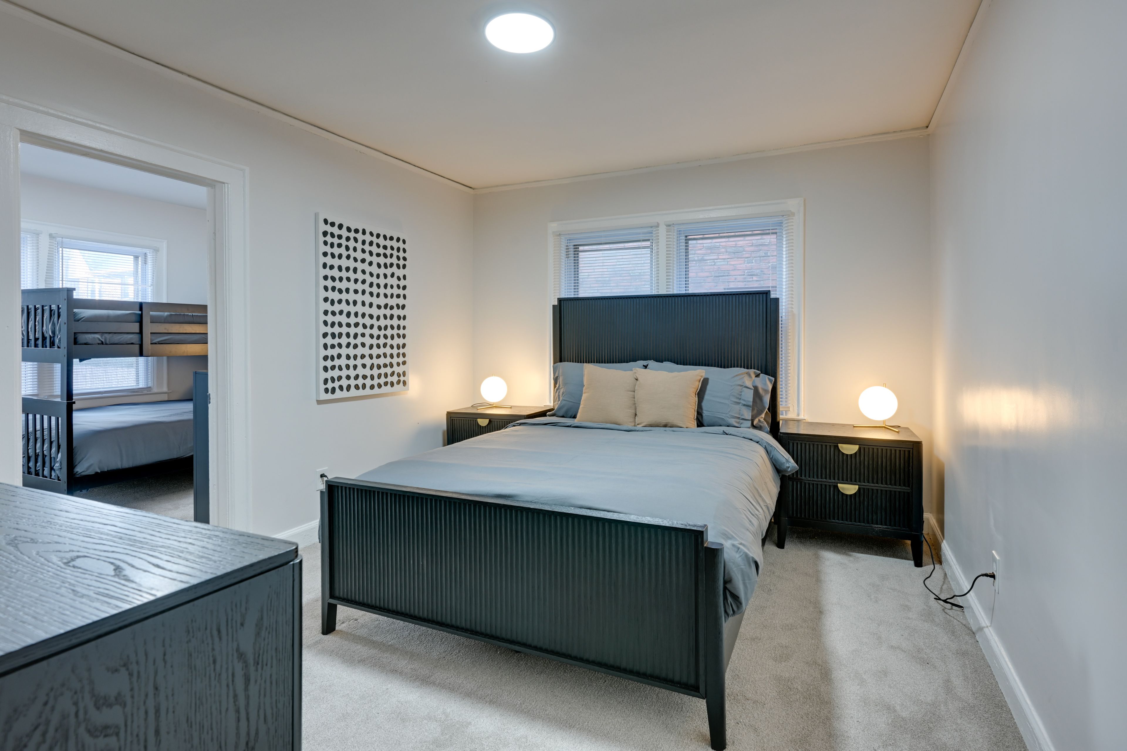 Bedroom 4 | 1st Floor | Queen Bed | Closeable Door to Bedroom 5