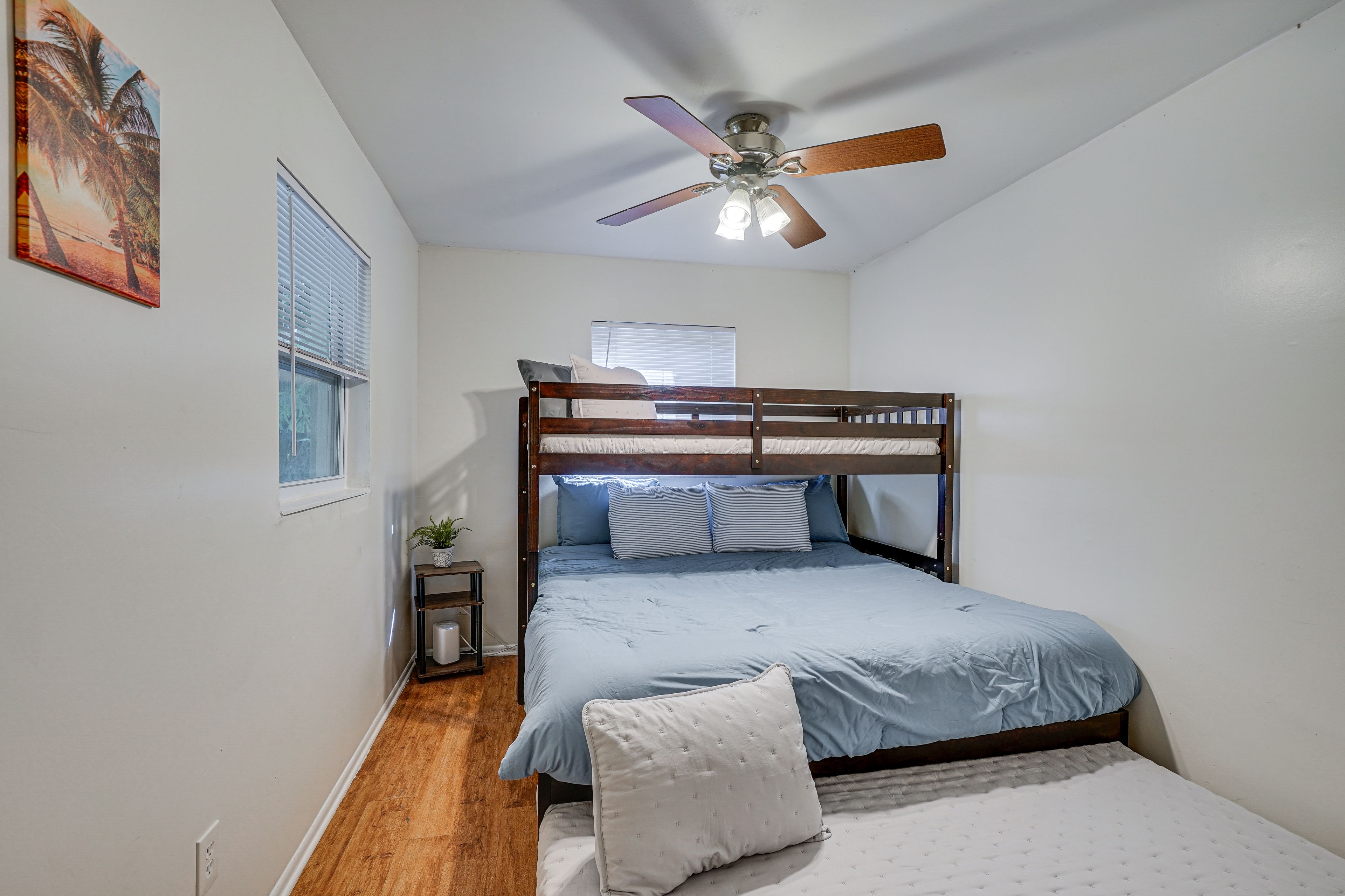 Bedroom 1 | King Bed w/ Lofted Twin + Twin Trundle | Linens Provided