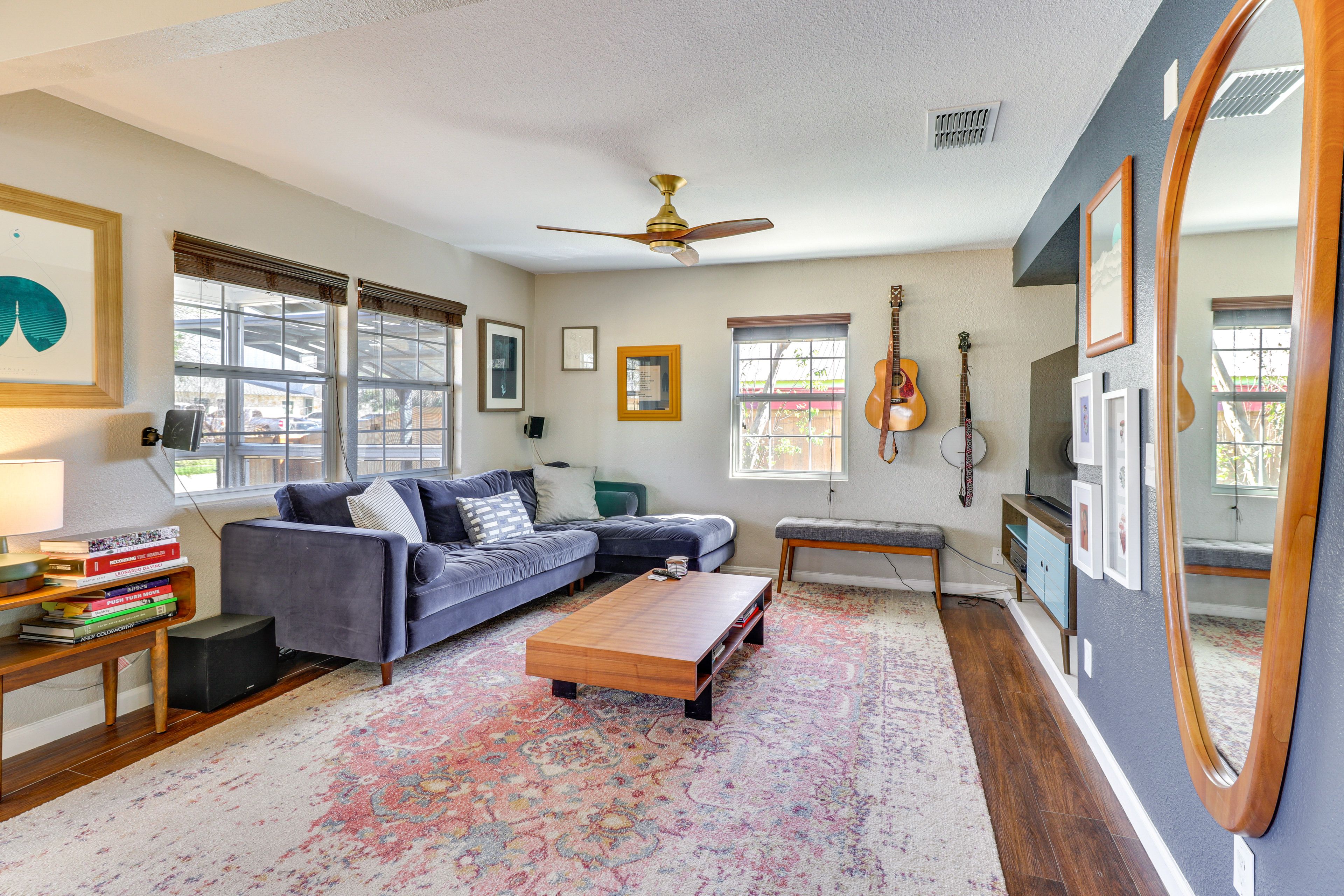 Austin Vacation Rental | 2BR | 2BA | 3 Stairs to Access | 1,344 Sq Ft